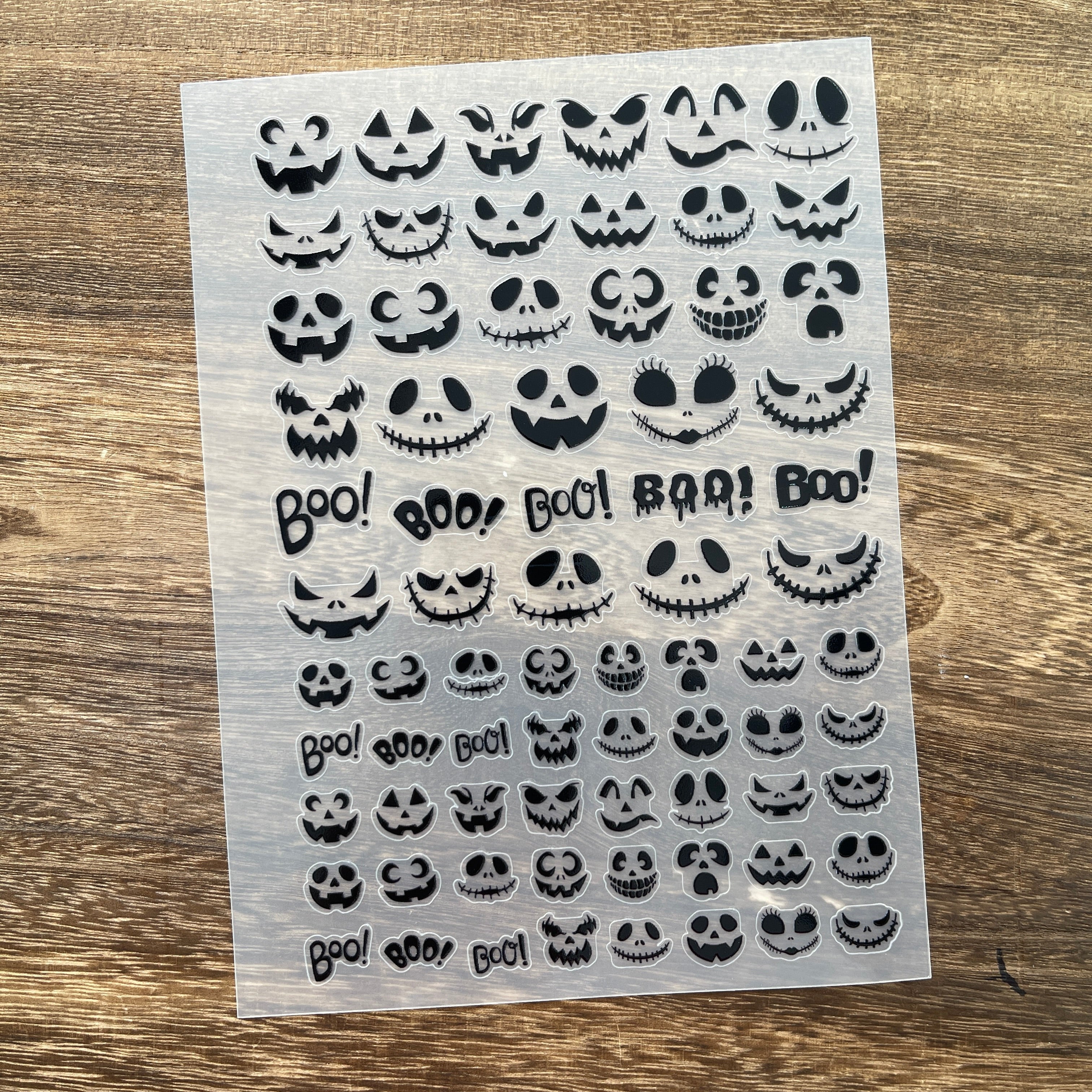 3D Cartoon devil expression PET Stickers 1pcs