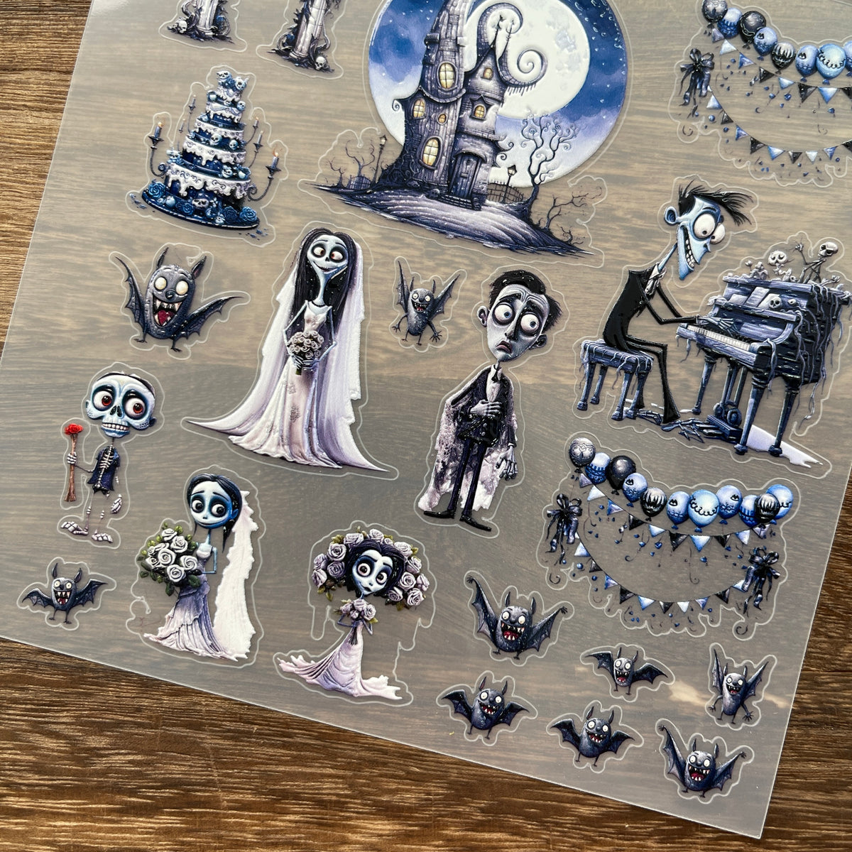 Gothic Corpse 3D Gothic Corpse Bride PET Stickers 1pcs – Goodiesforsoul