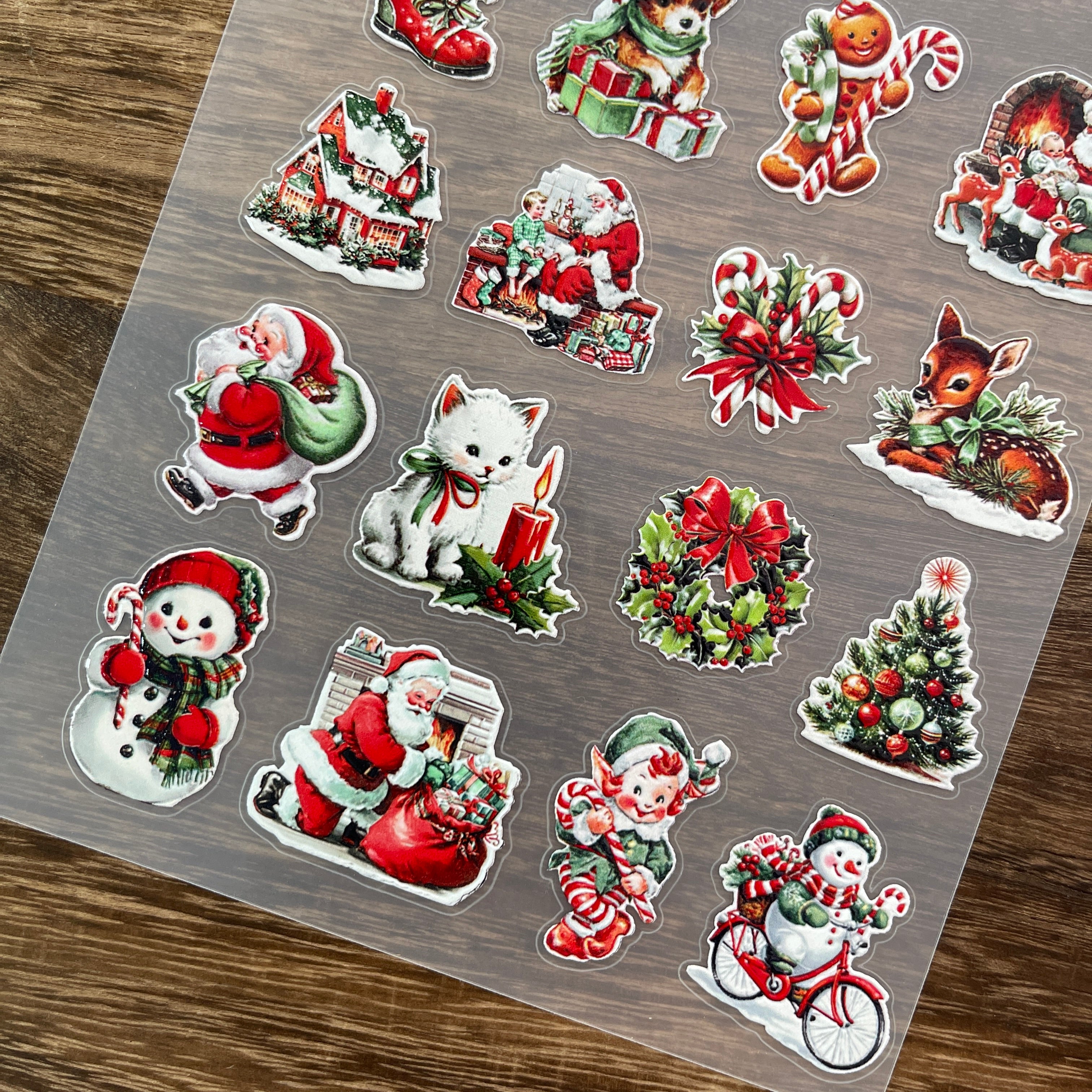 3D Santa Claus PET Stickers 1pcs