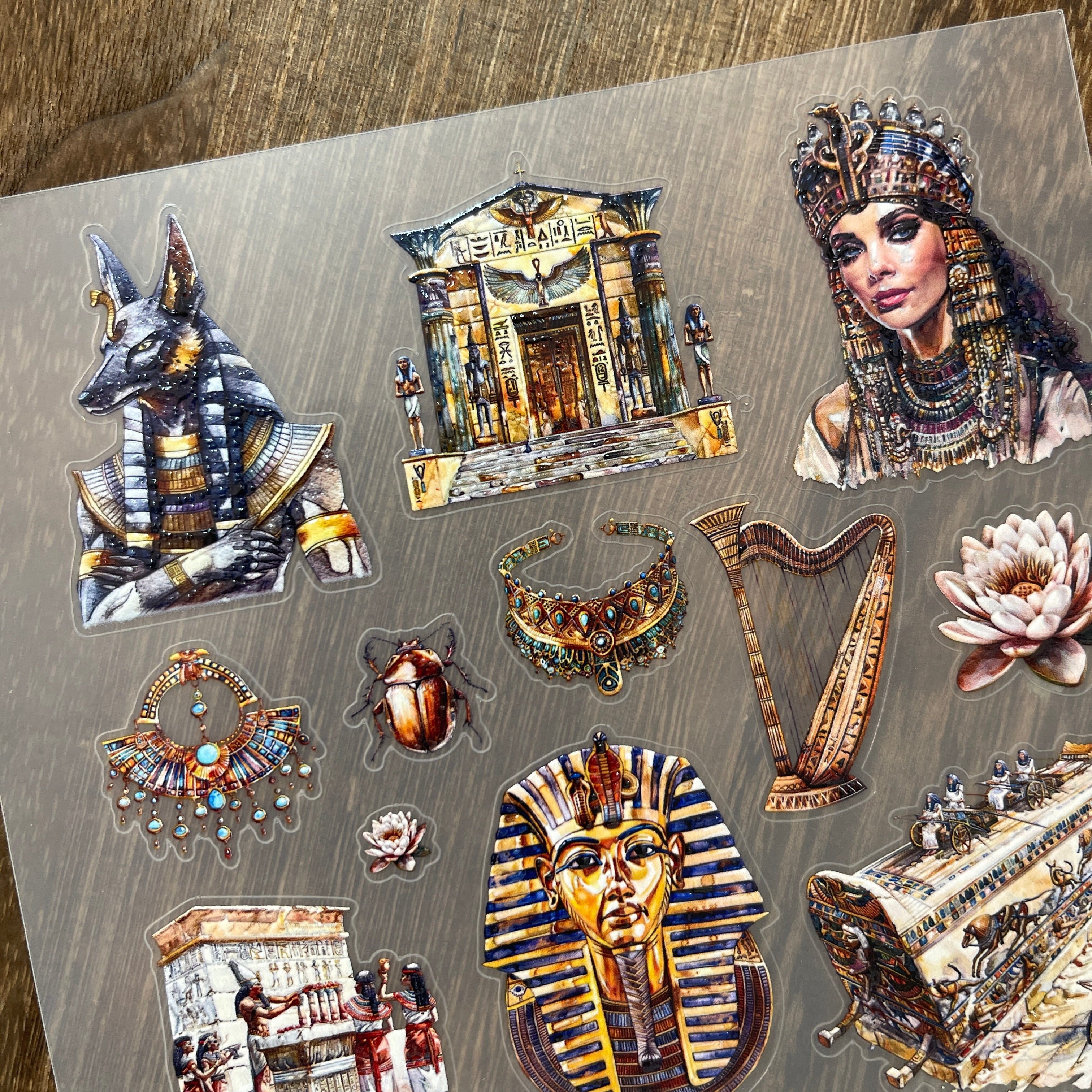 3D Ancient Egypt PET Stickers 1pcs