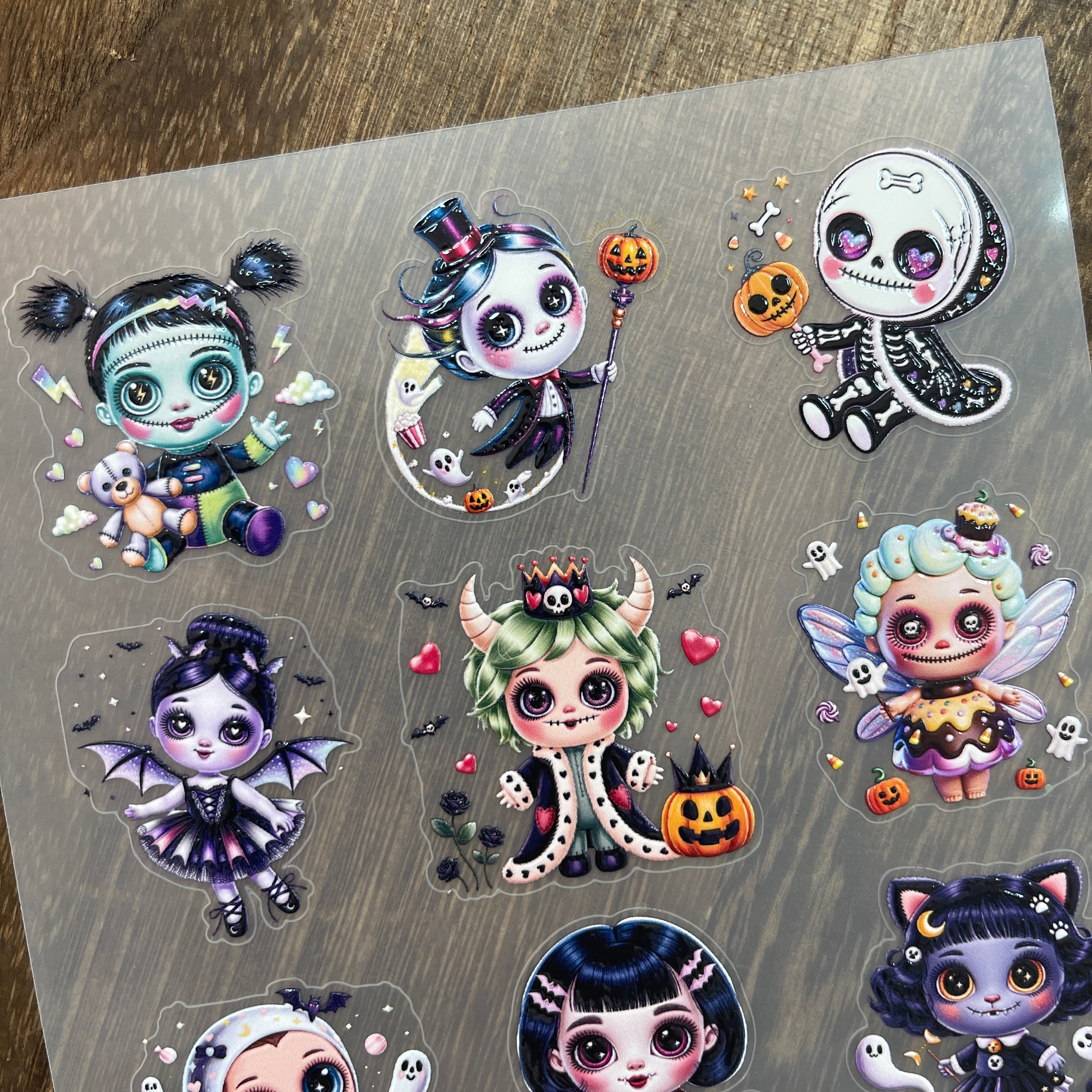 3D Halloween ghost doll PET Stickers 1pcs