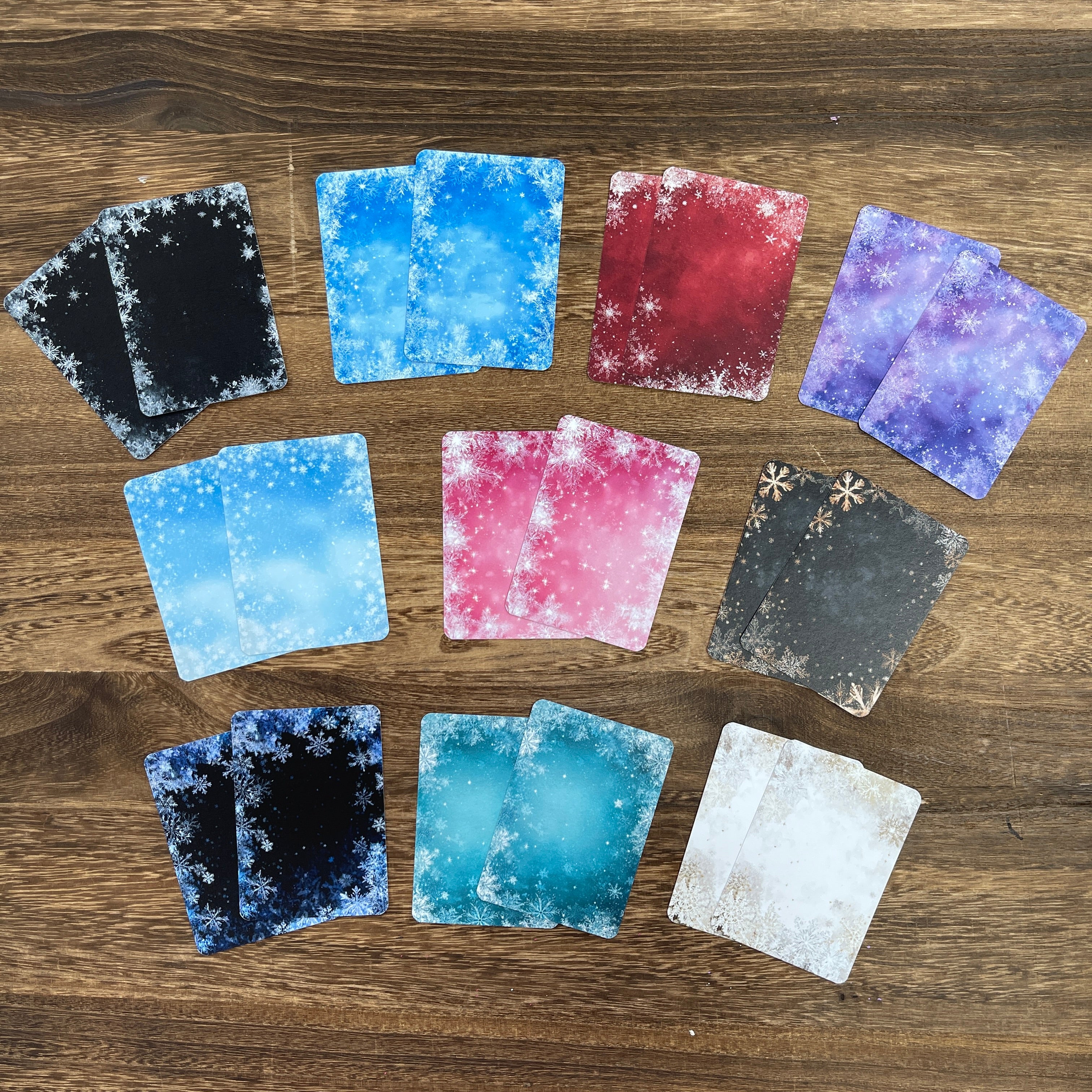 Colorful snowflakes ATC card 1 pack 20pcs 2.5*3.5 inch
