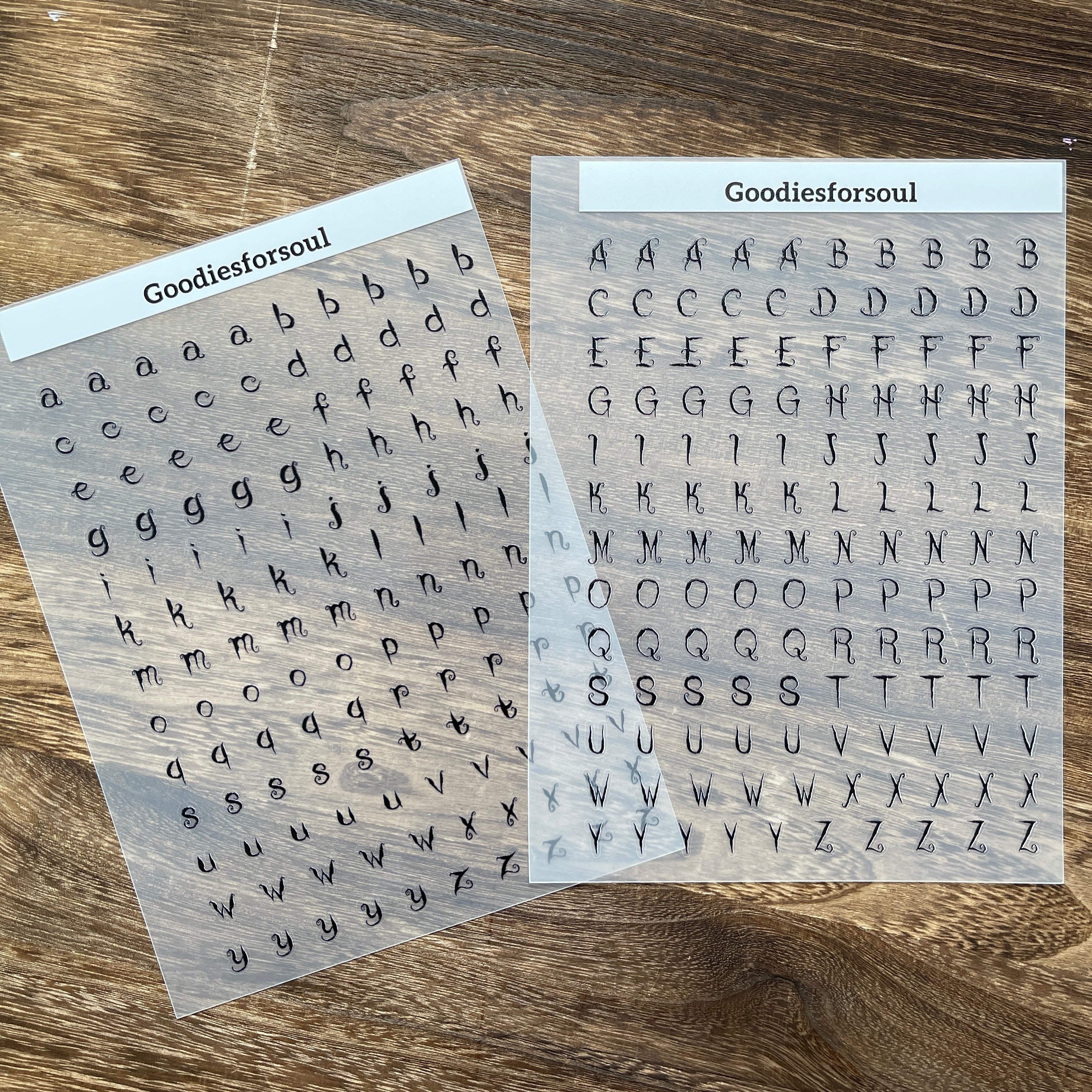 Black Small spooky letter sticker *can be stored in A5 binder