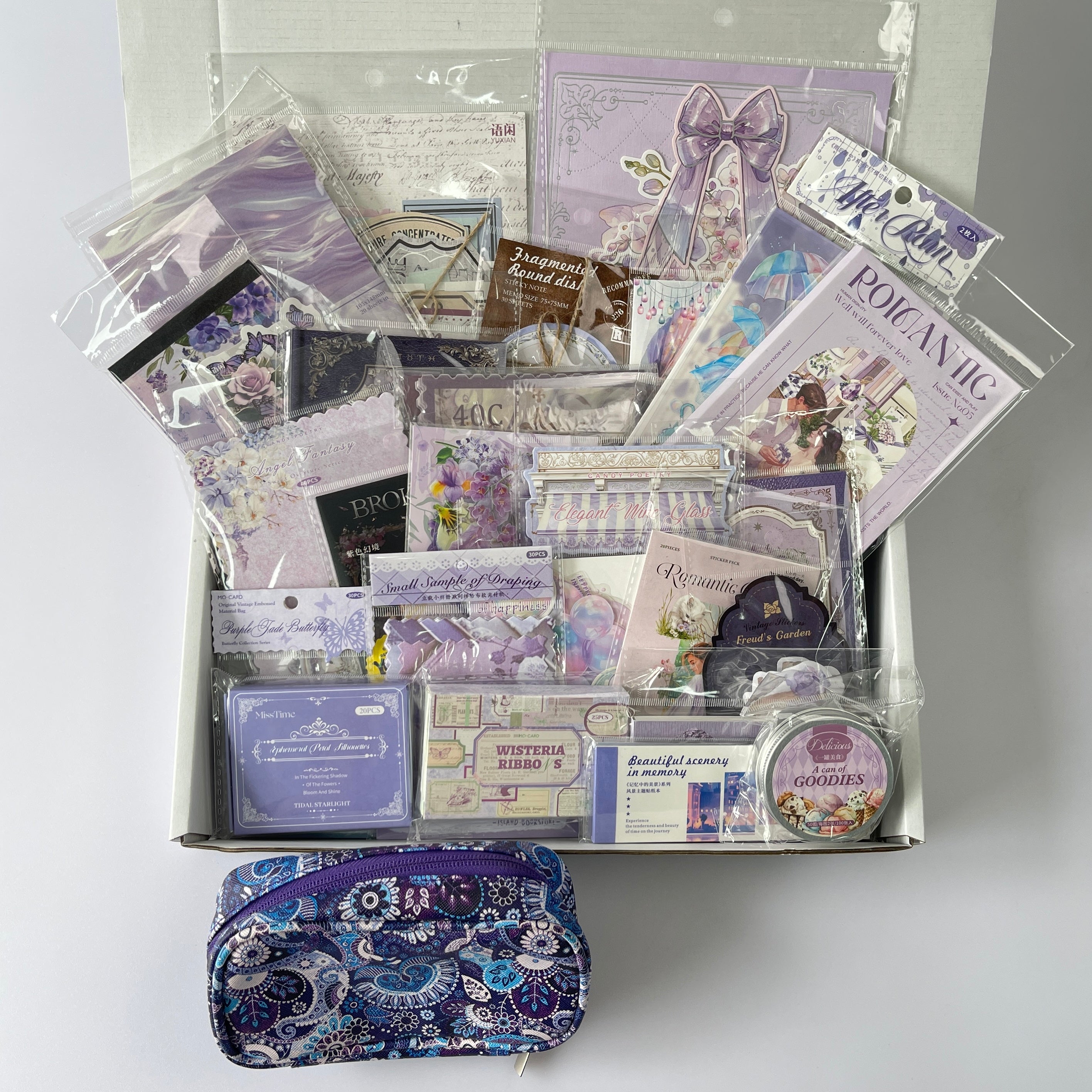 1108 B99 Purple journaling supplies mixed bundle