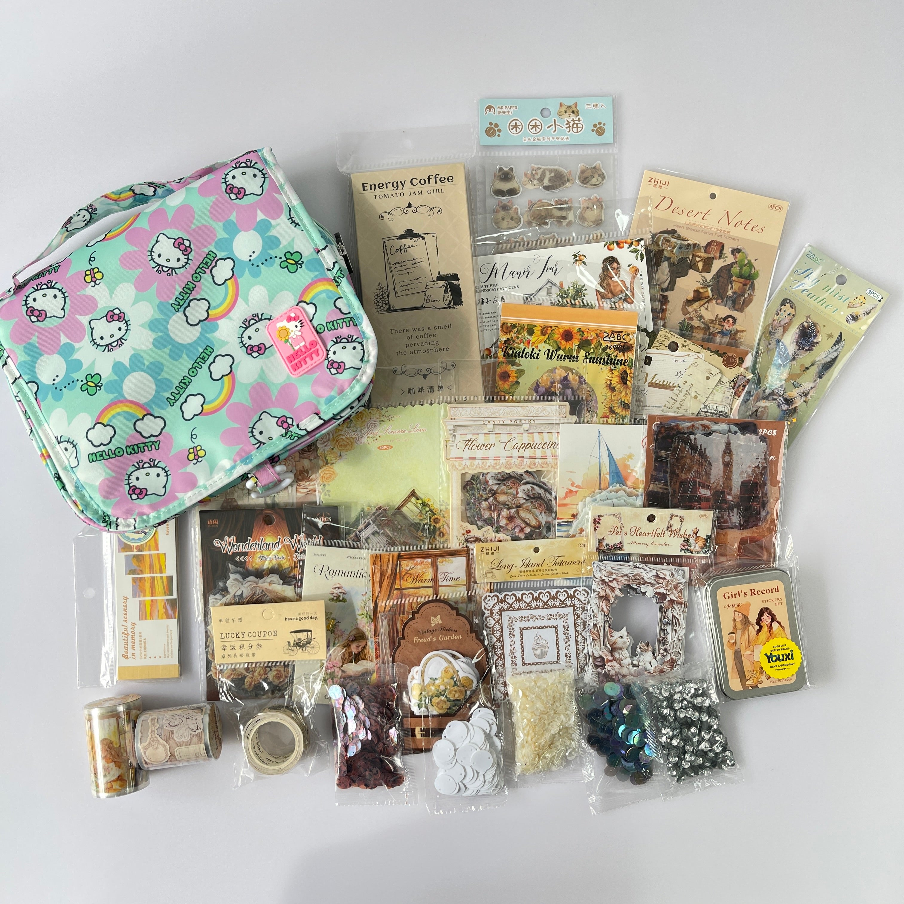 1108 B101 Brown journaling supplies mixed bundle