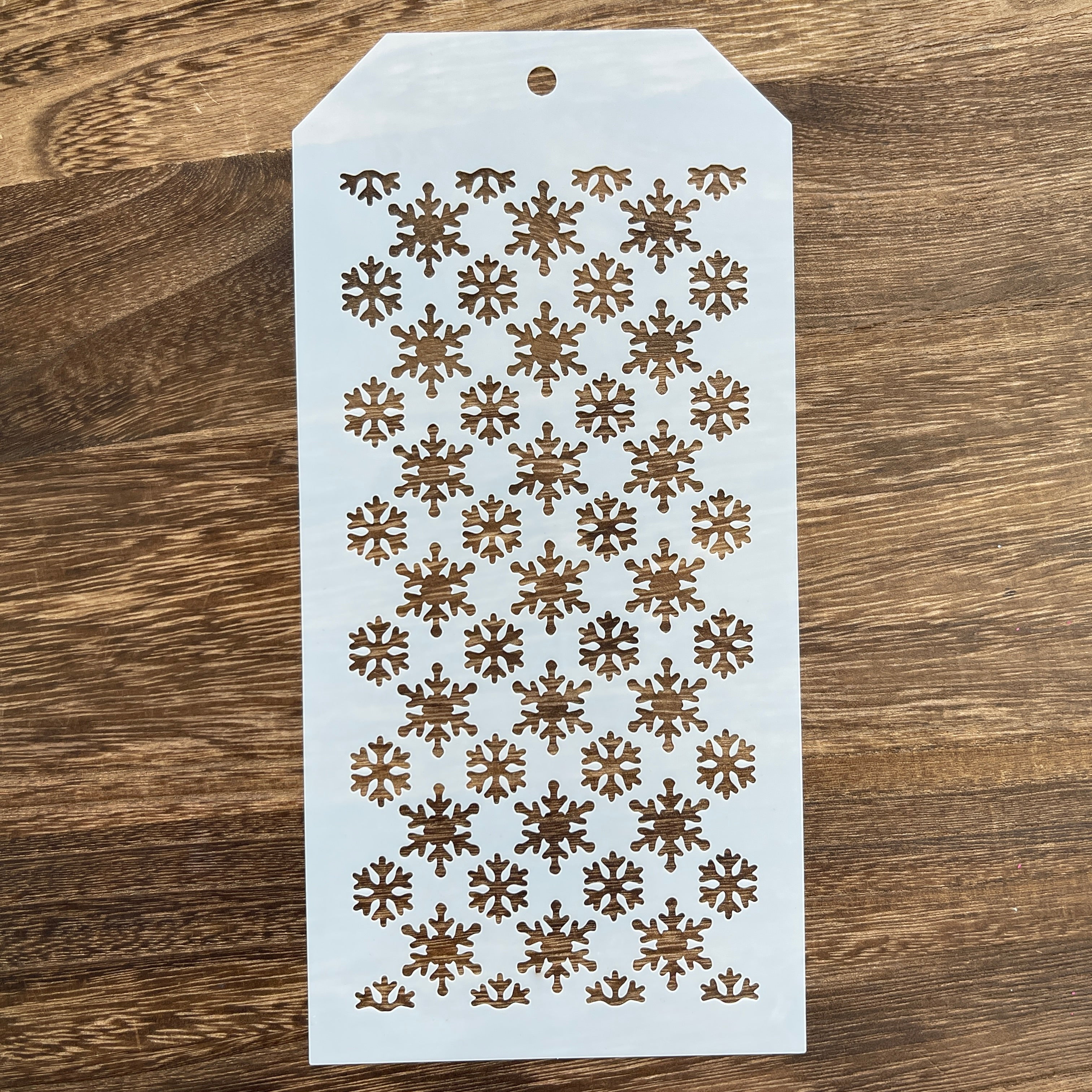 1110 Snowflake pattern stencil 10.5CM*21.5CM