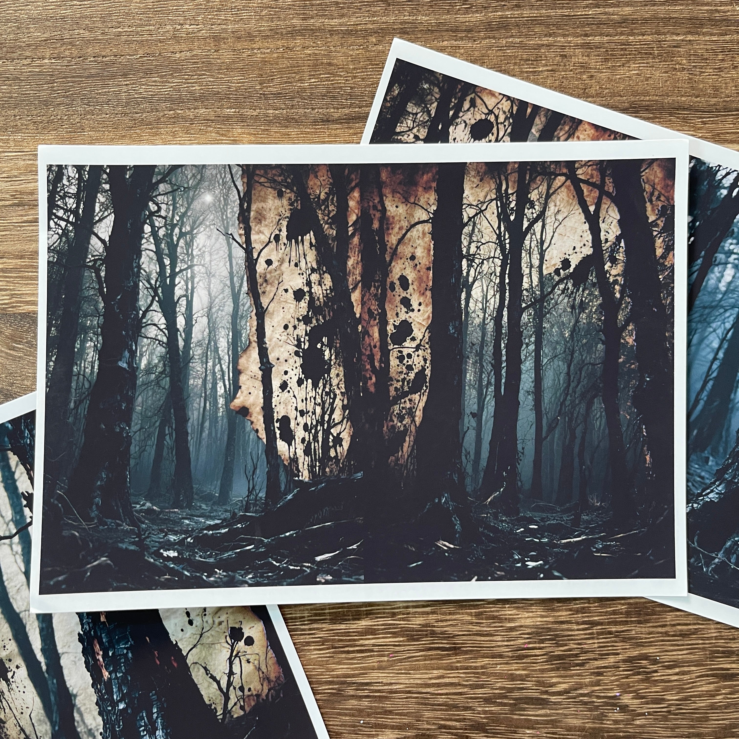 1110 Dark woods Paper 3 pcs