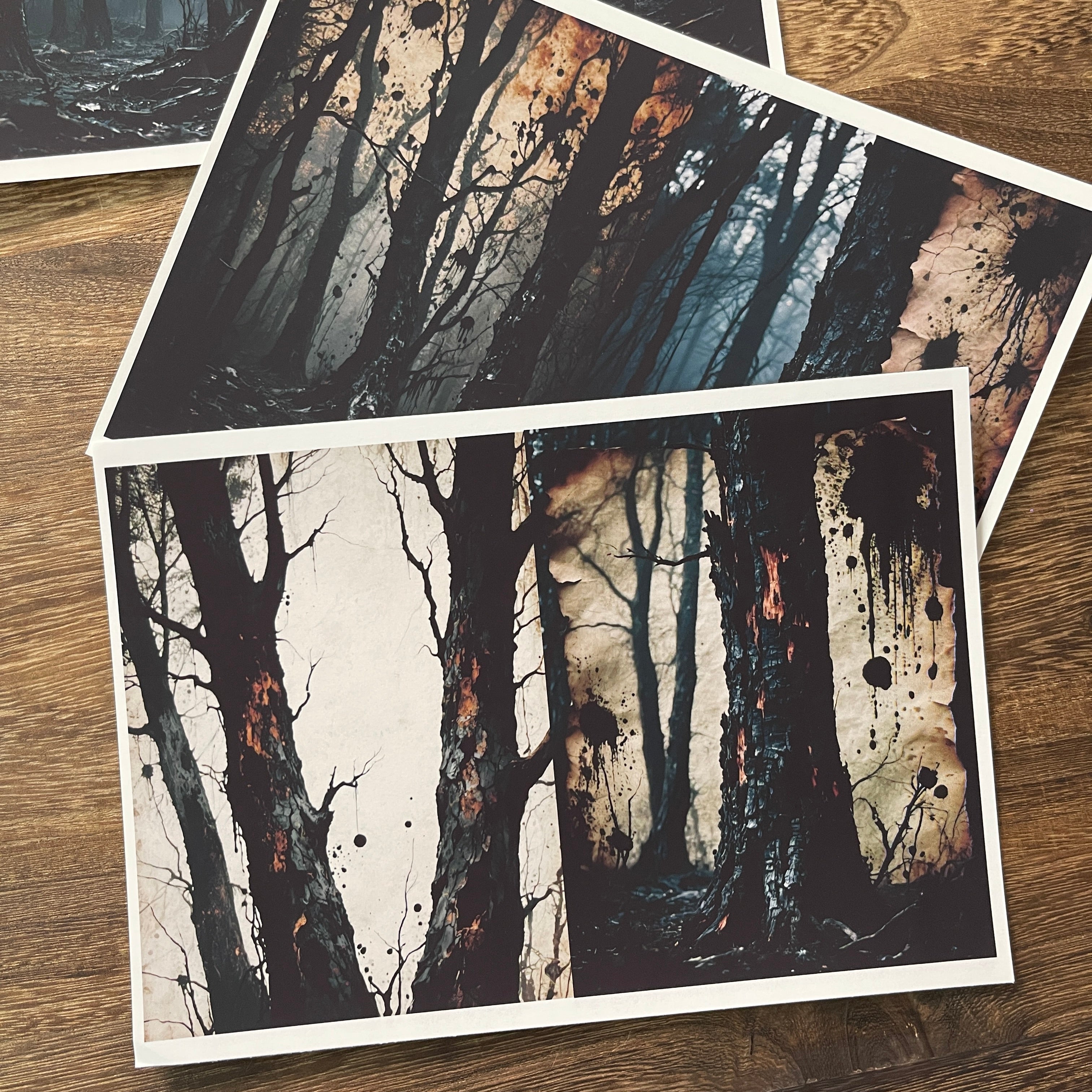 1110 Dark woods Paper 3 pcs