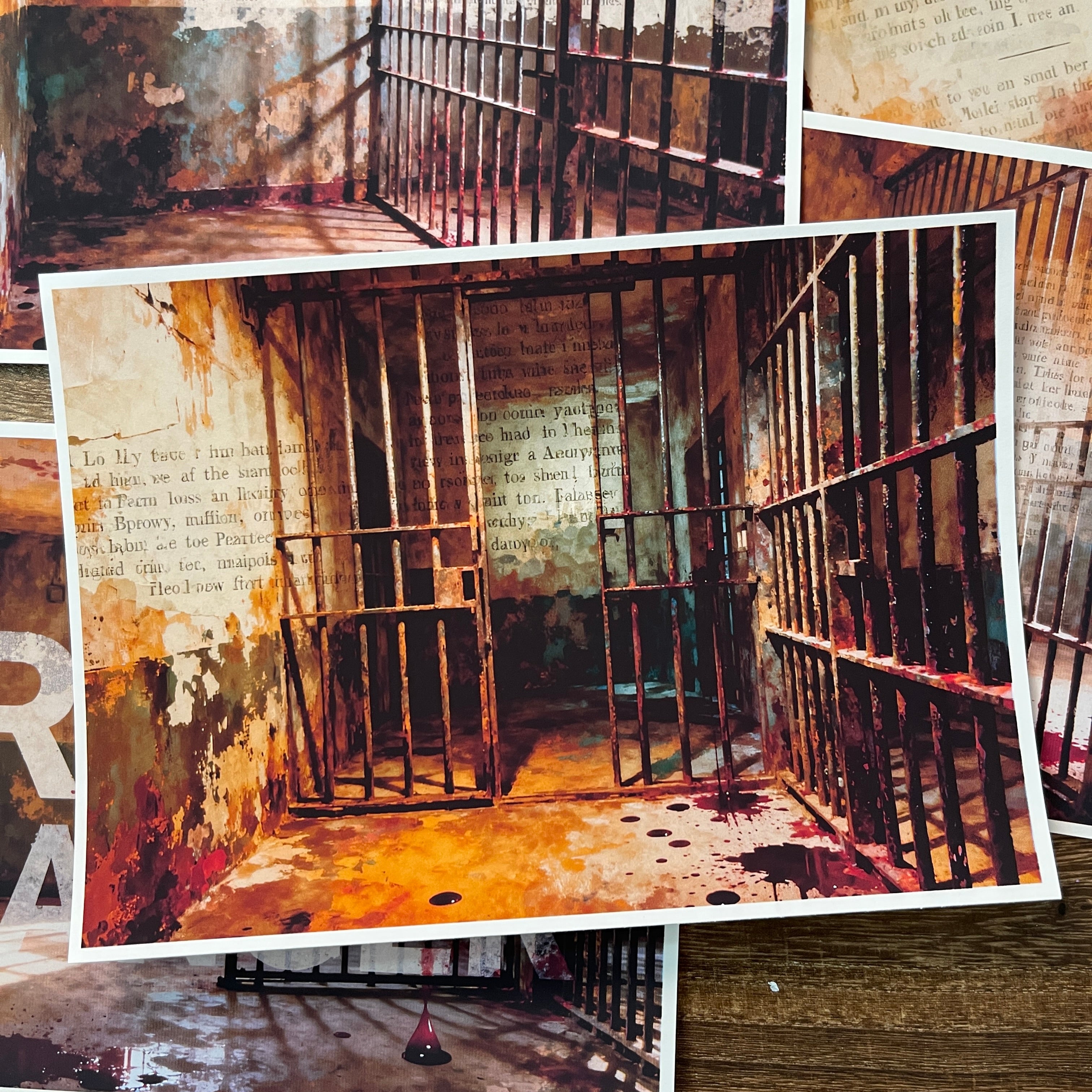 1110 Prison danger Paper 5 pcs