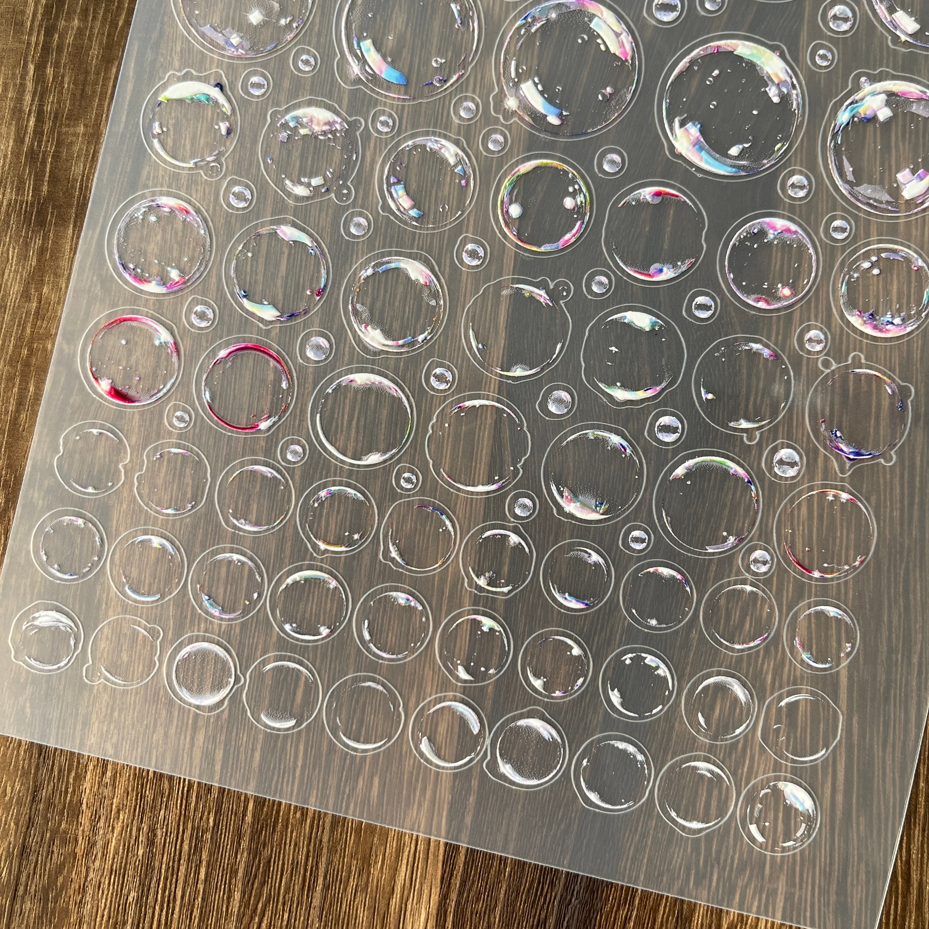 3D Bubbles PET Stickers 1pcs