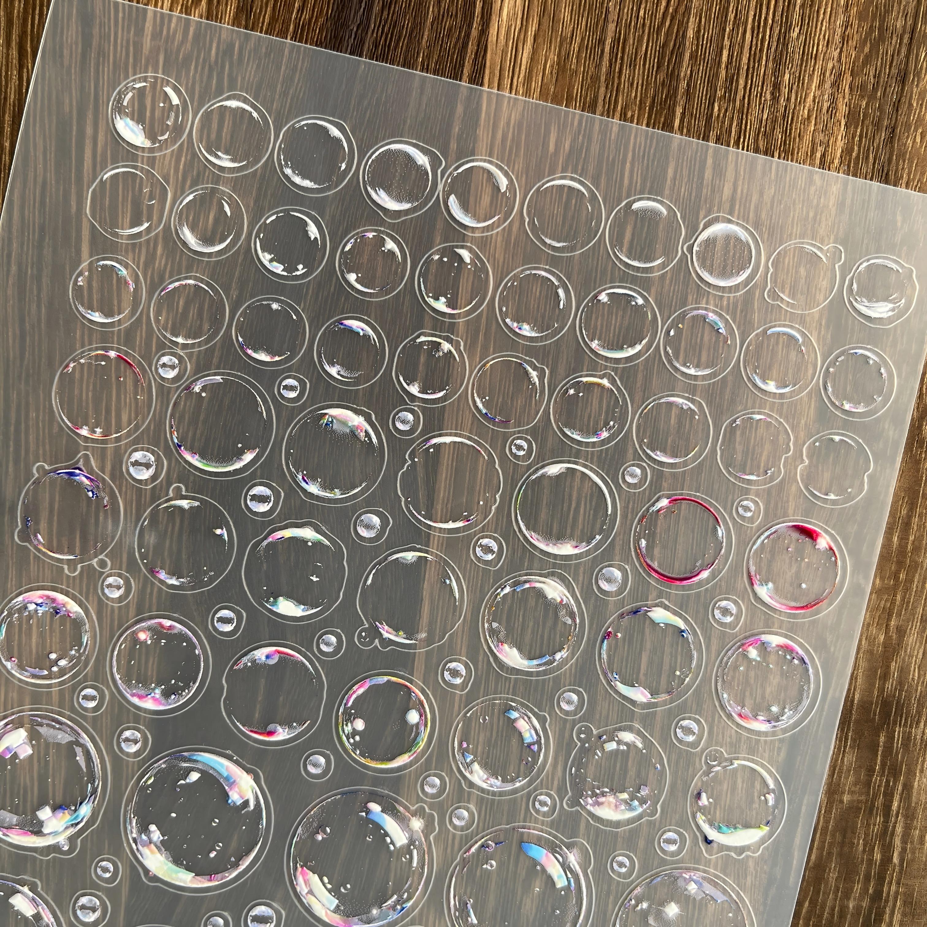3D Bubbles PET Stickers 1pcs