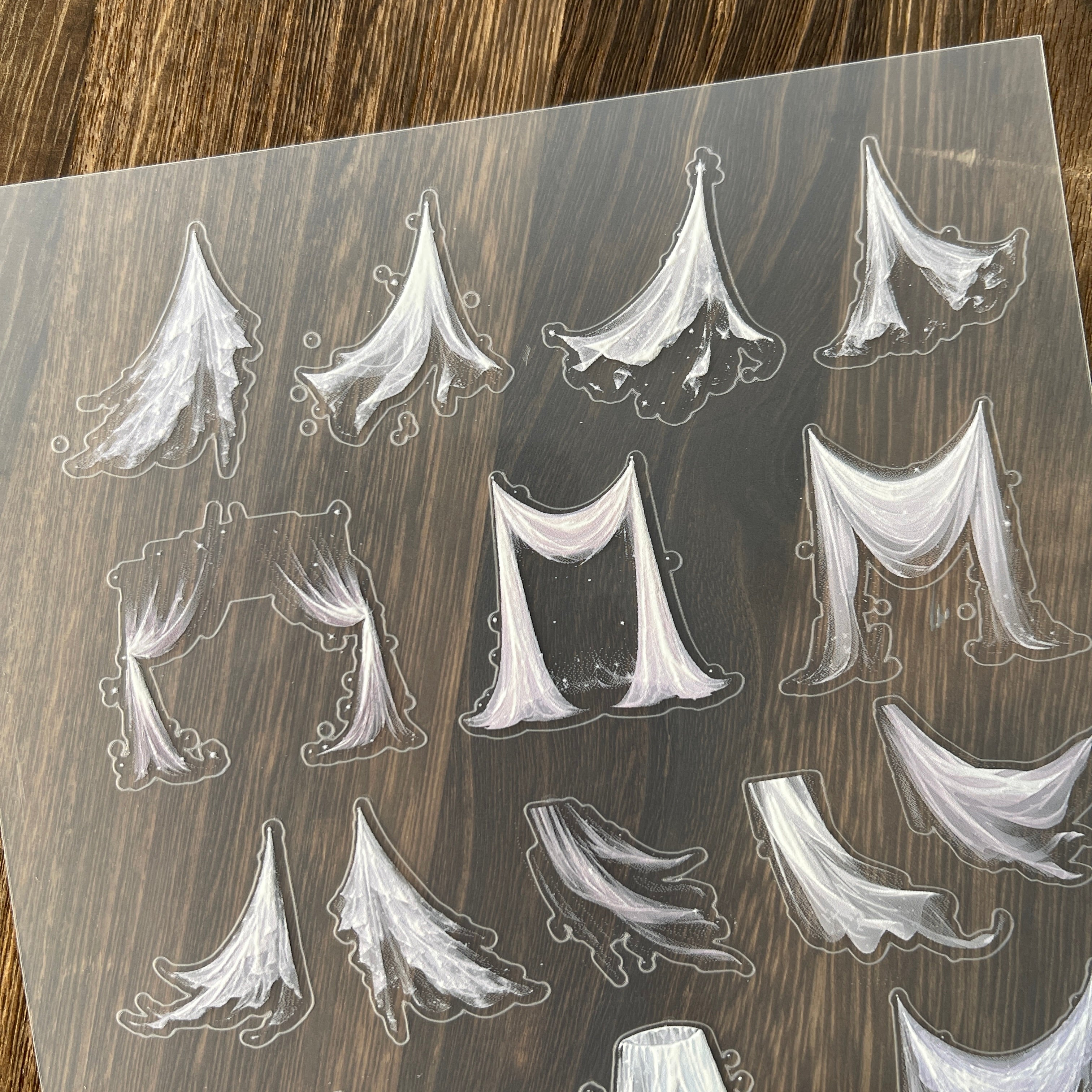 3D Gauze PET Stickers 1pcs