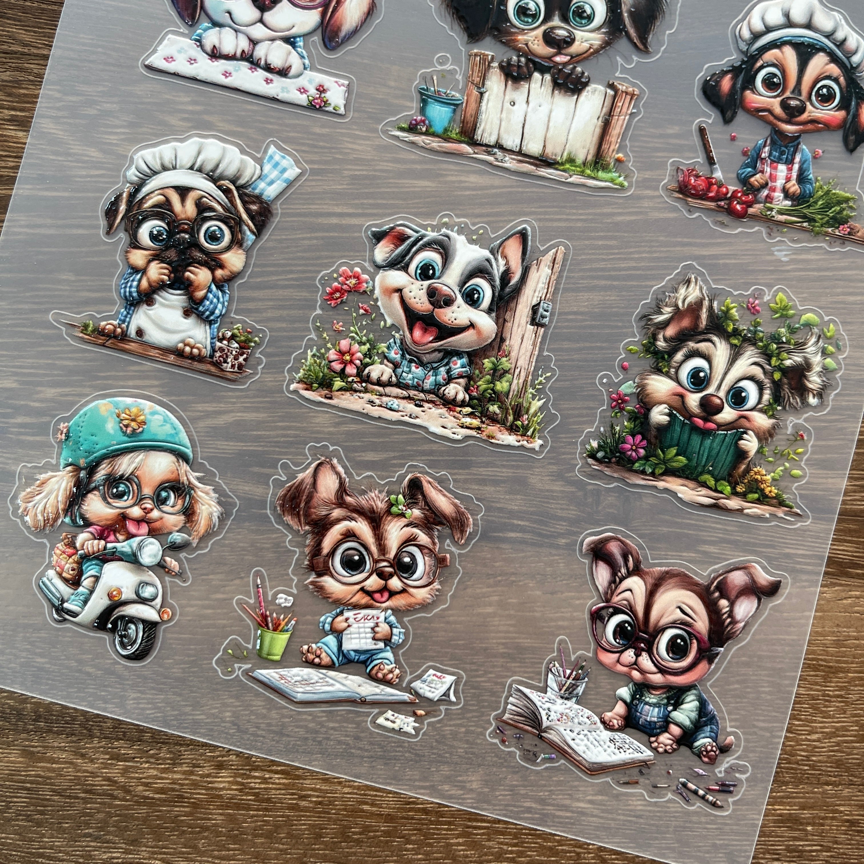 3D Cute puppy PET Stickers 1pcs