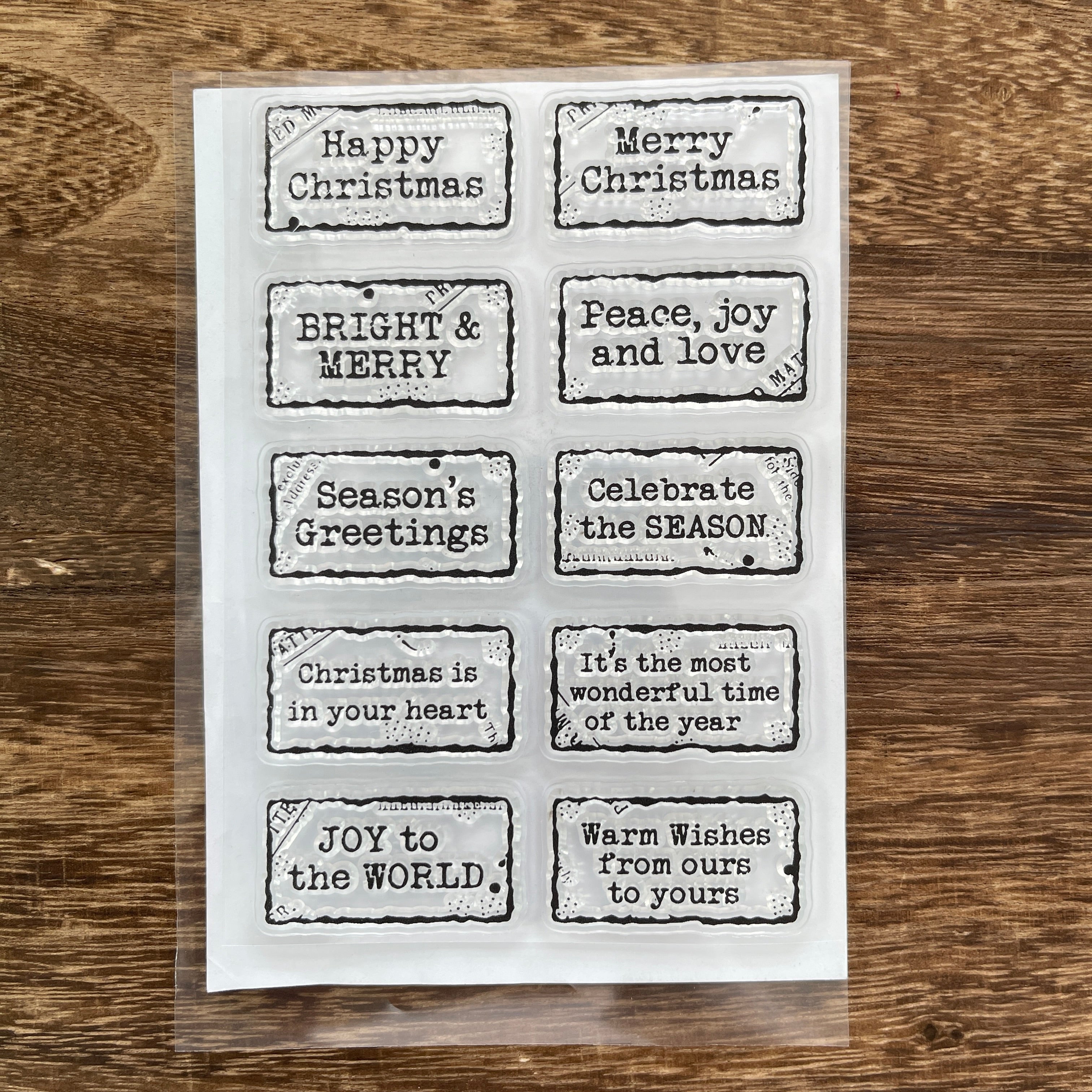 1114 Christmas greetings Clear Stamp 10cm*14cm
