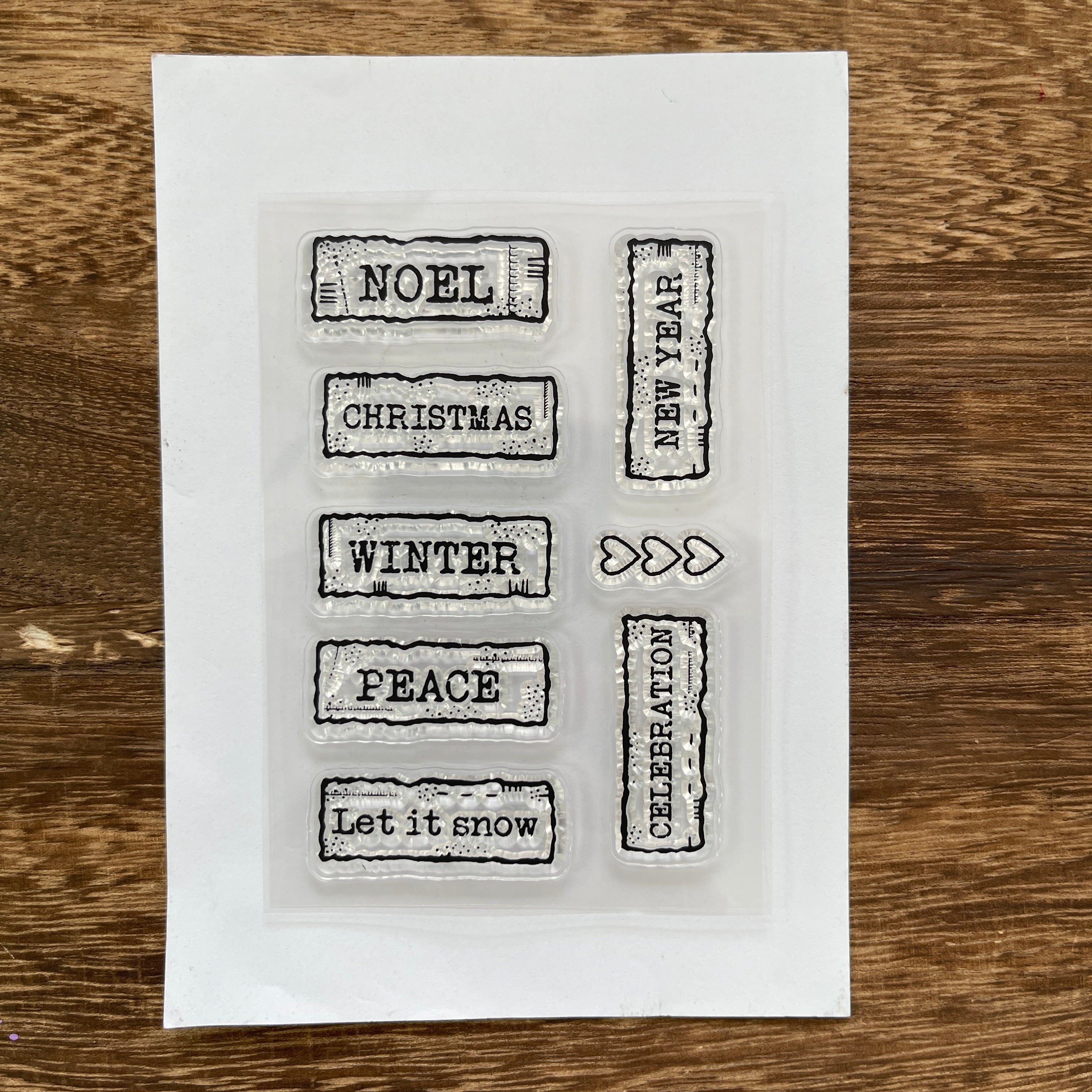 1115 Christmas phrases Clear Stamp 6.5cm*10cm