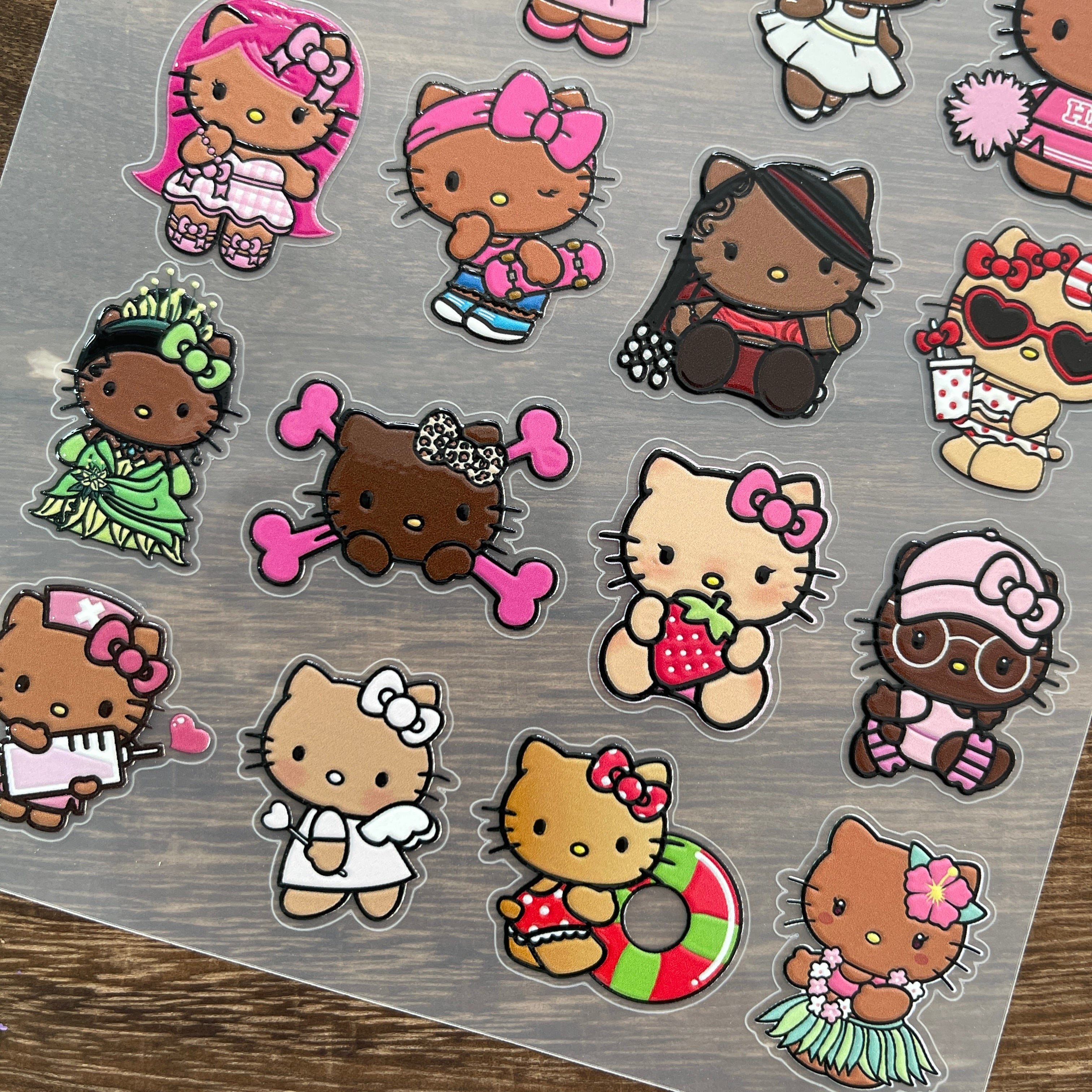 3D Hello Kitty PET Stickers 1pcs