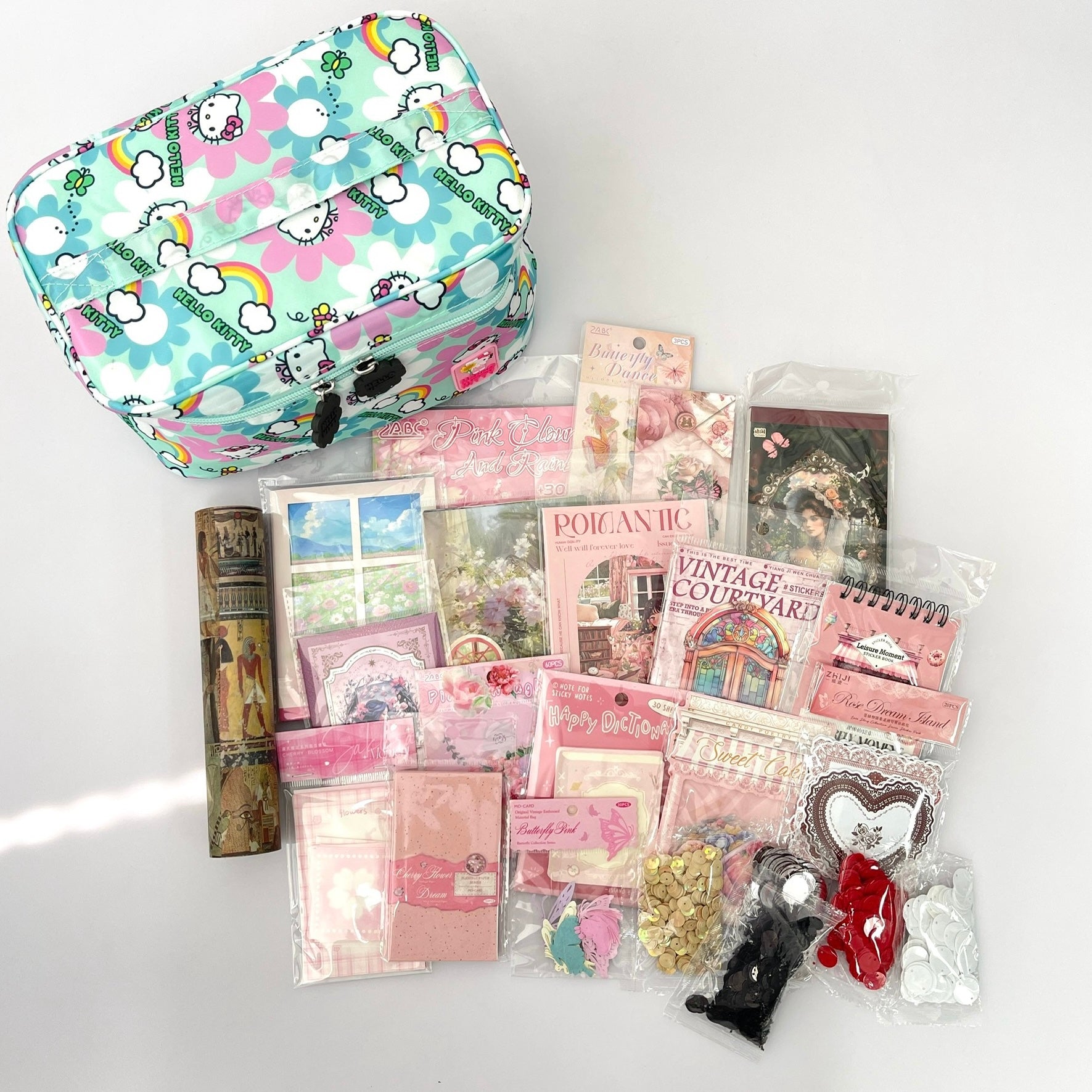 1117 B108 Pink journaling supplies mixed bundle