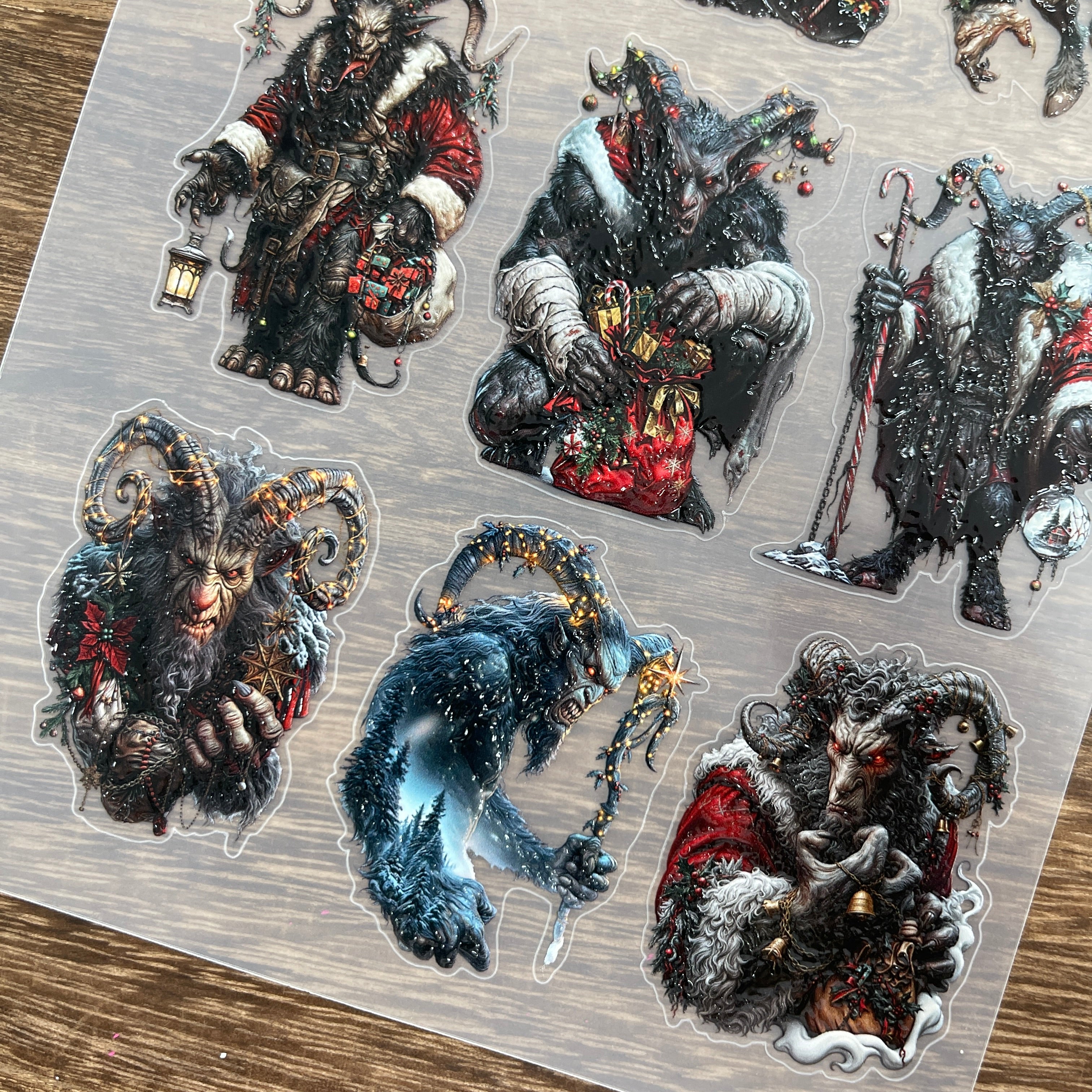 3D Krampus PET Stickers 1pcs