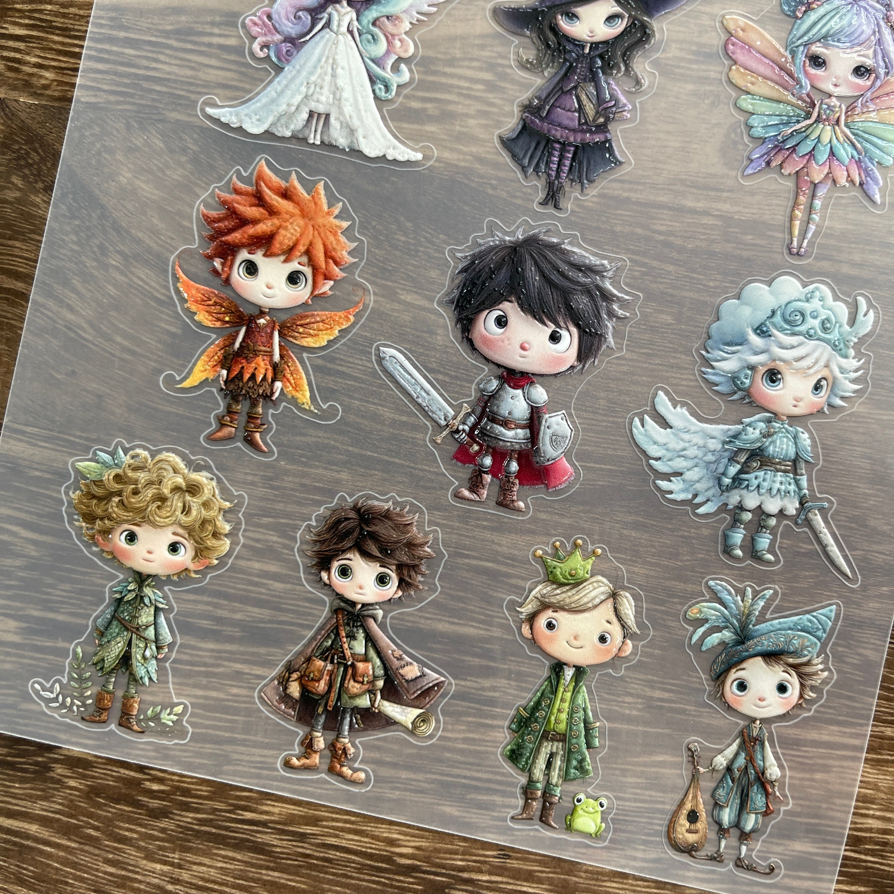3D Fairy tale characters PET Stickers 1pcs