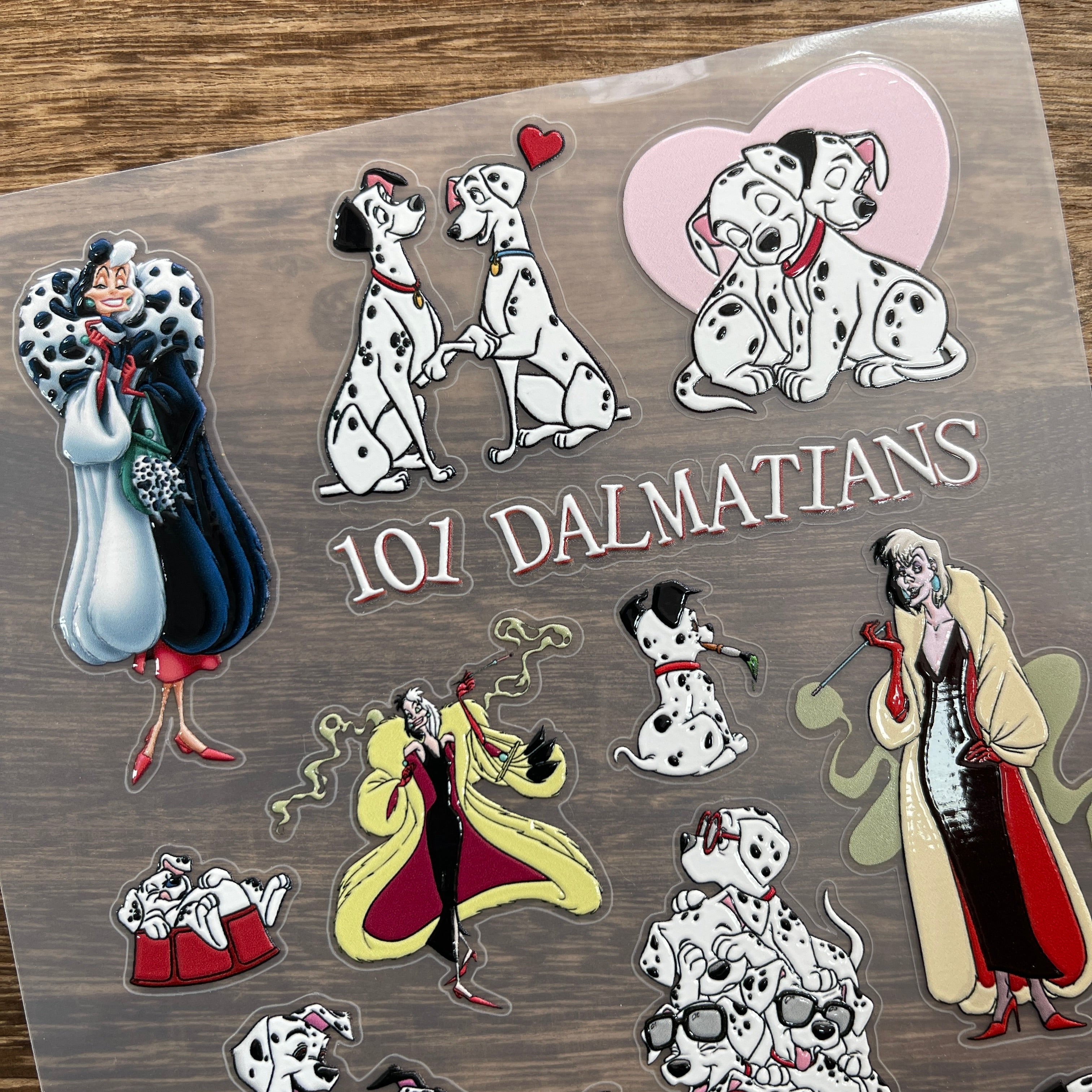 3D 101 dalmatians PET Stickers 1pcs