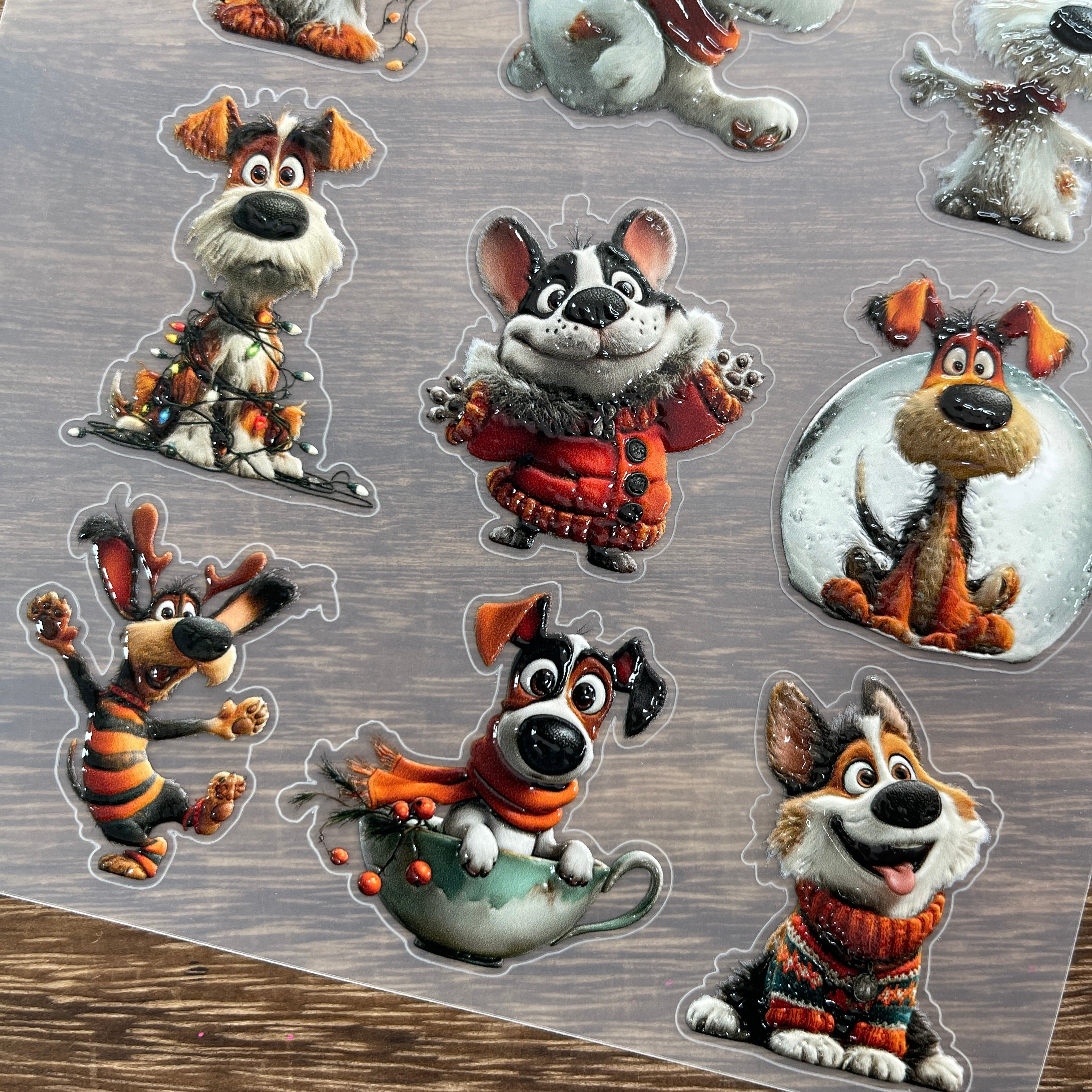 3D Funny puppy PET Stickers 1pcs