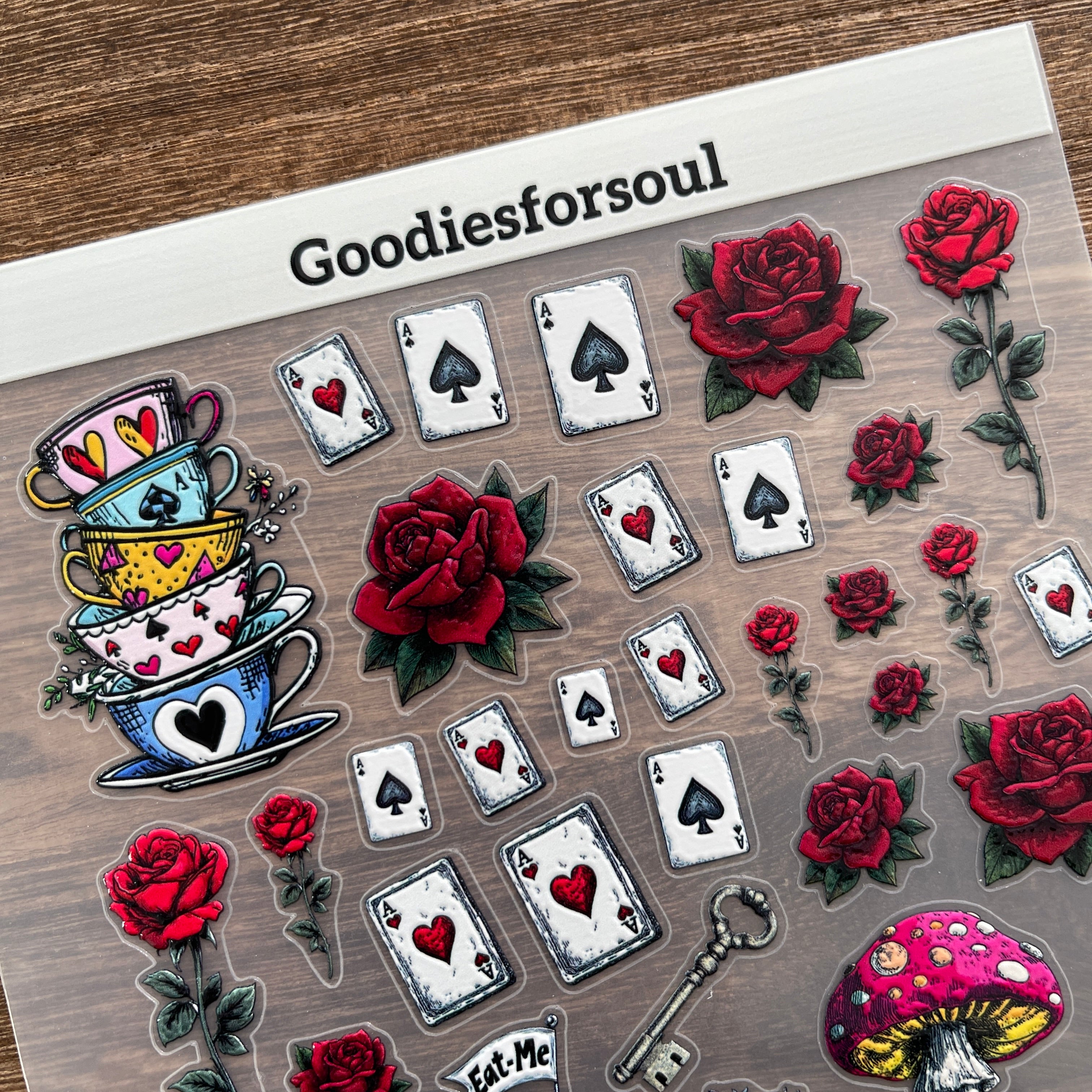 3D Alice in Wonderland PET Stickers 1pcs