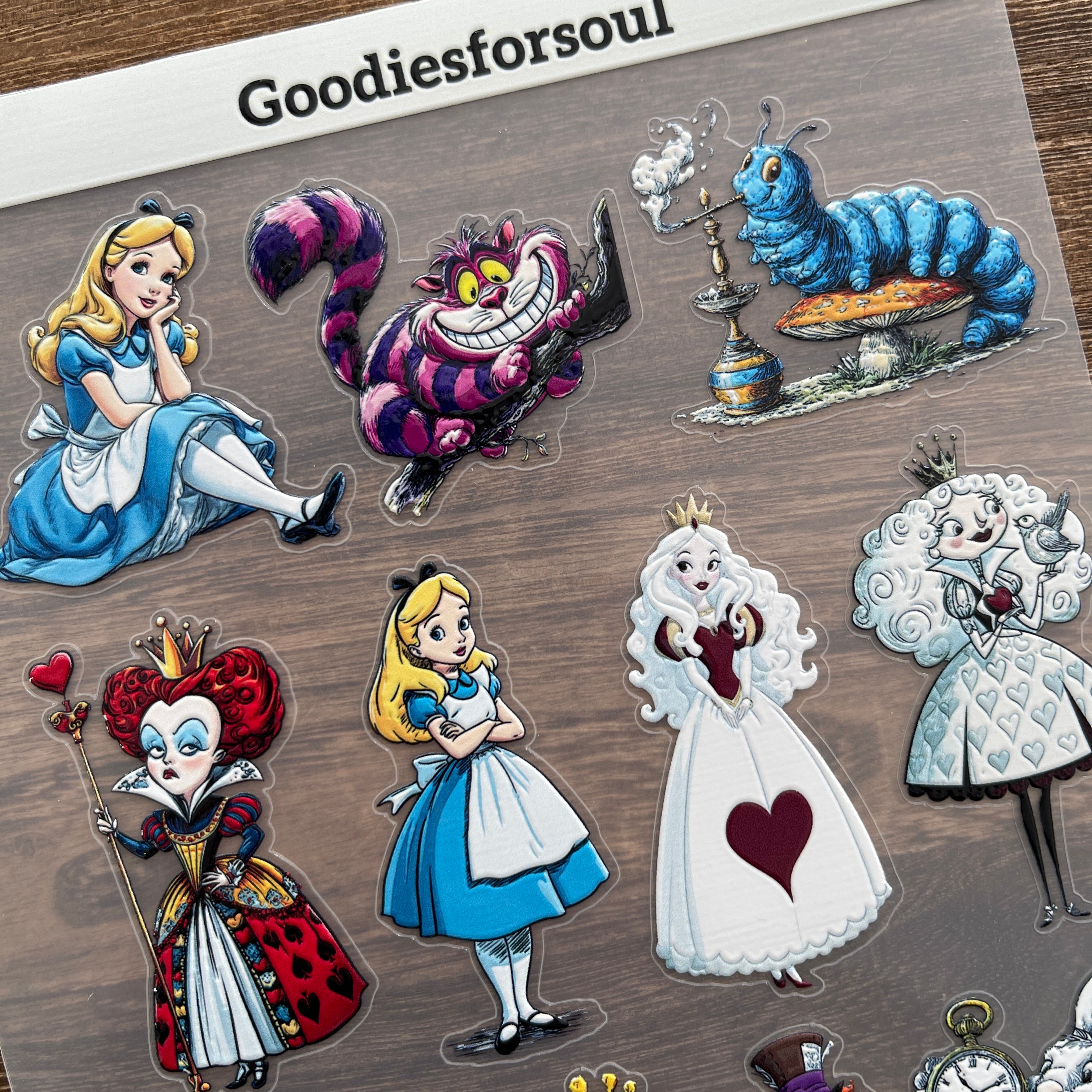 3D Alice in Wonderland PET Stickers 1pcs