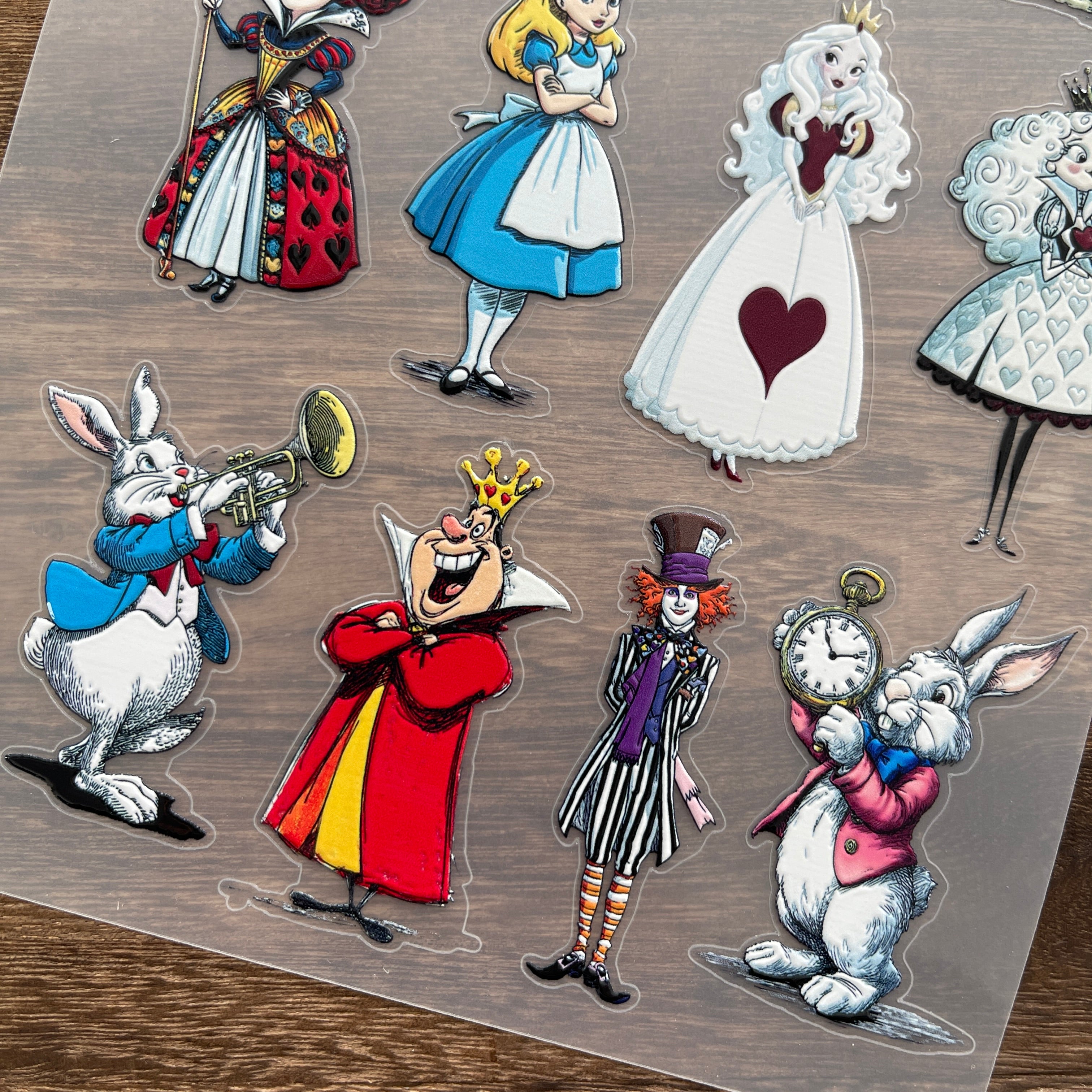 3D Alice in Wonderland PET Stickers 1pcs