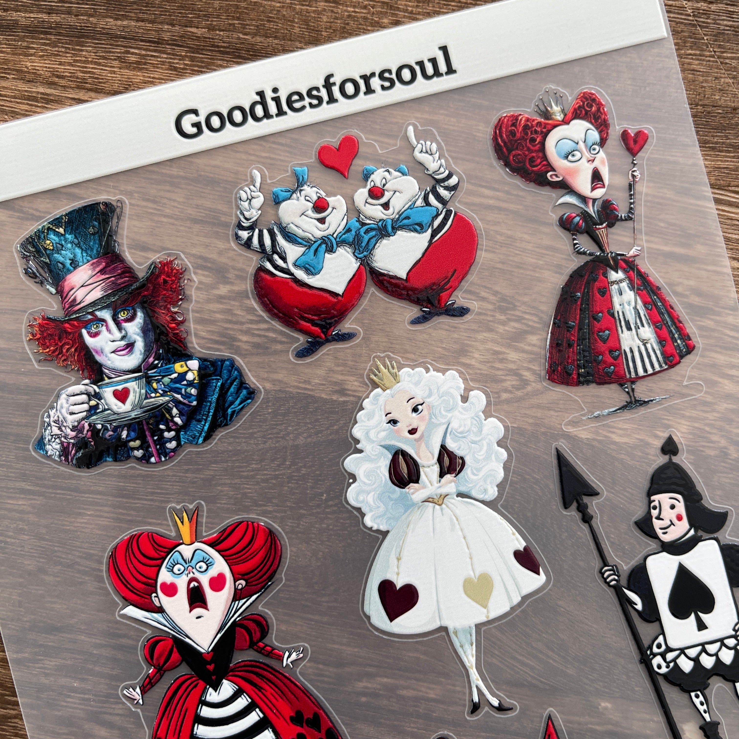 3D Alice in Wonderland PET Stickers 1pcs