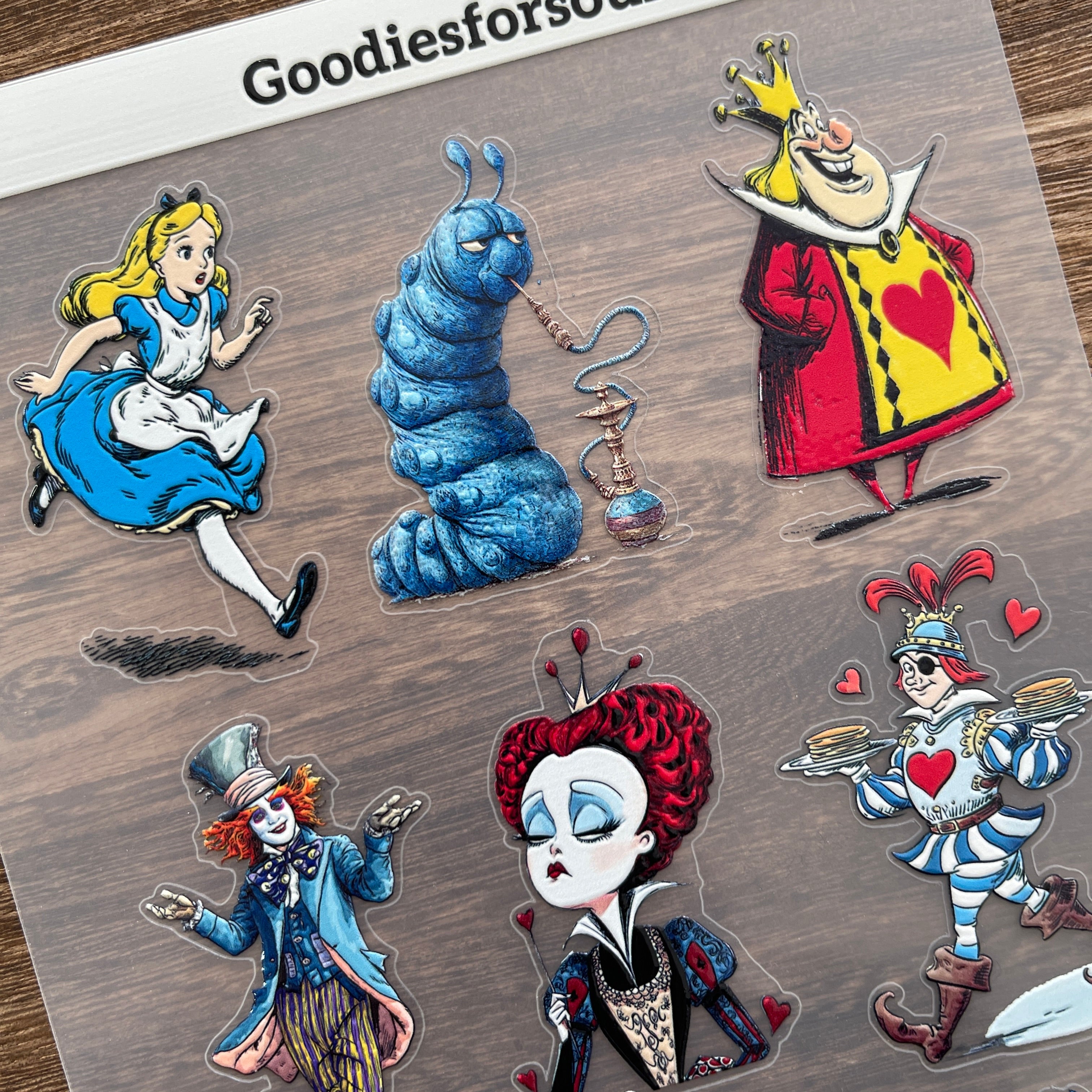 3D Alice in Wonderland PET Stickers 1pcs
