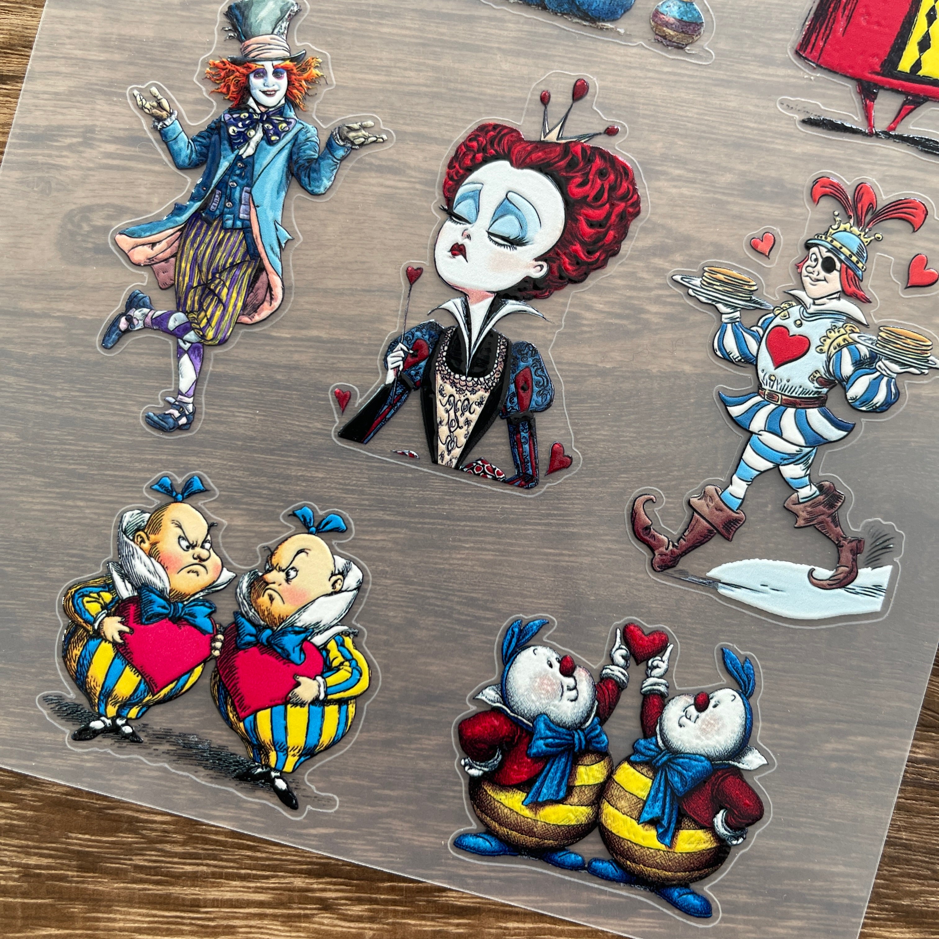 3D Alice in Wonderland PET Stickers 1pcs