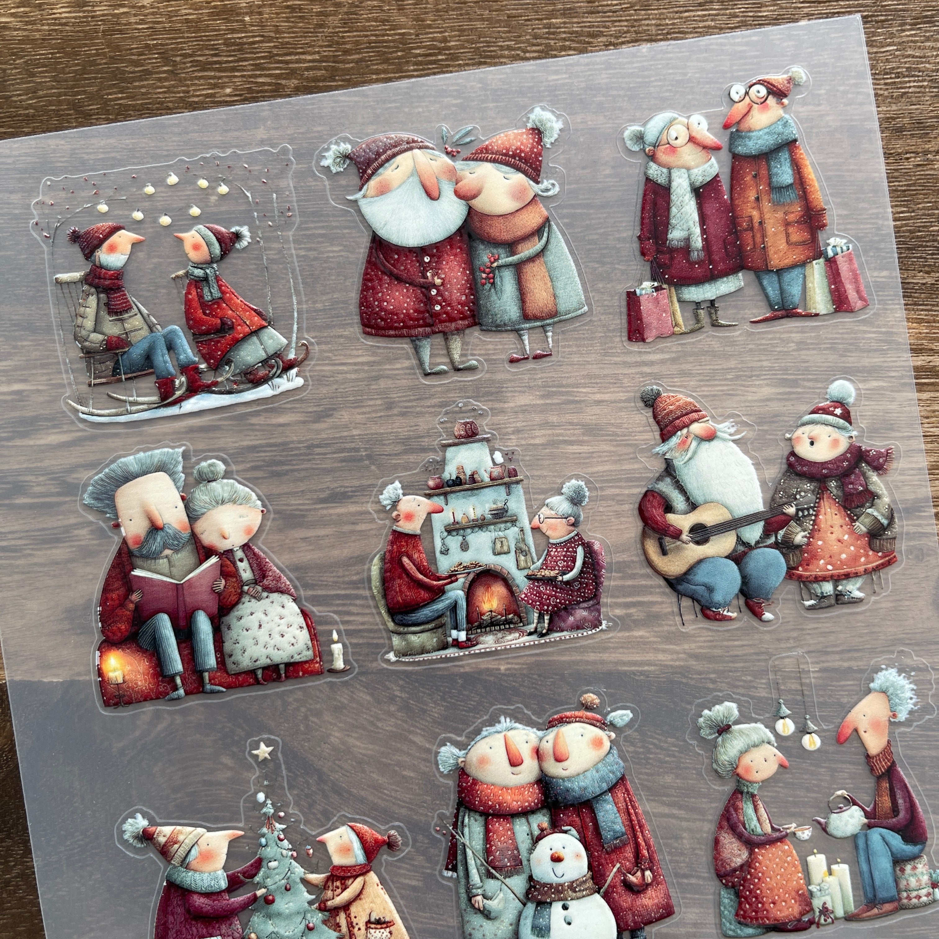 3D Christmas PET Stickers 1pcs