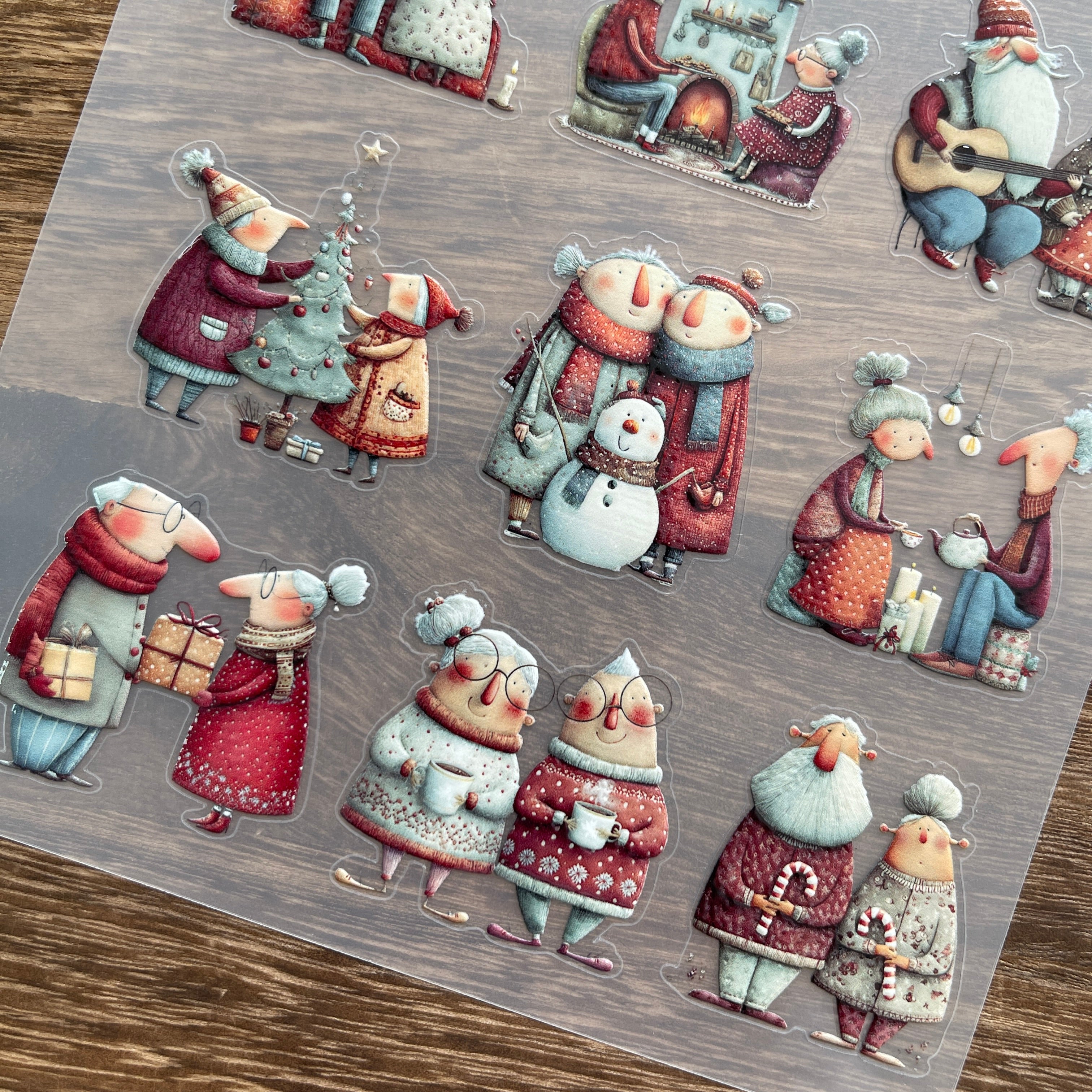 3D Christmas PET Stickers 1pcs