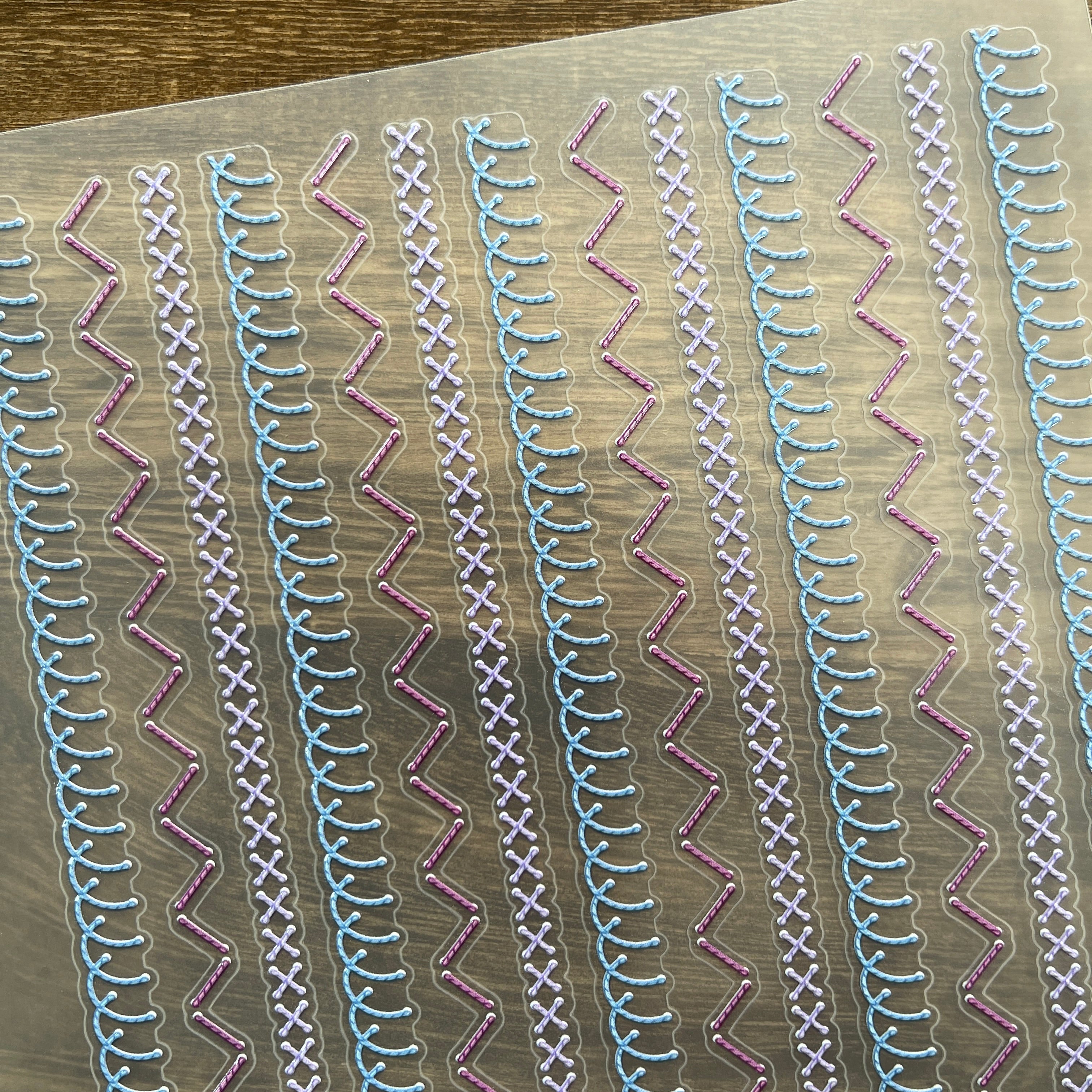 3D Sewing patterns PET Stickers 1pcs