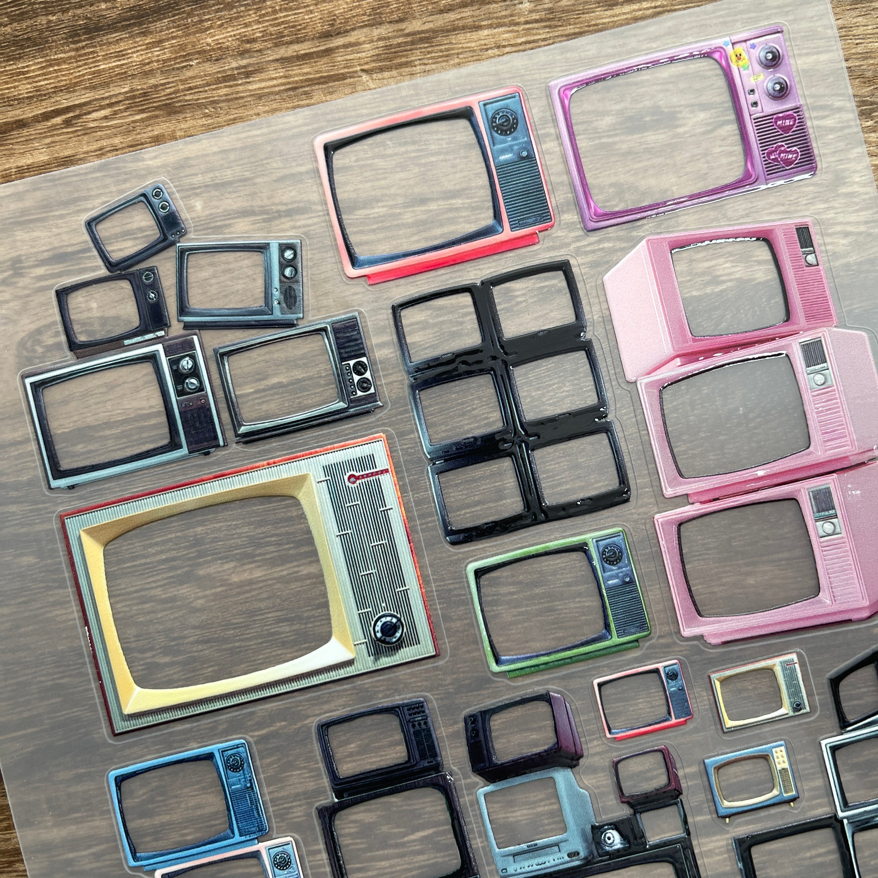 3D Television PET Stickers 1pcs