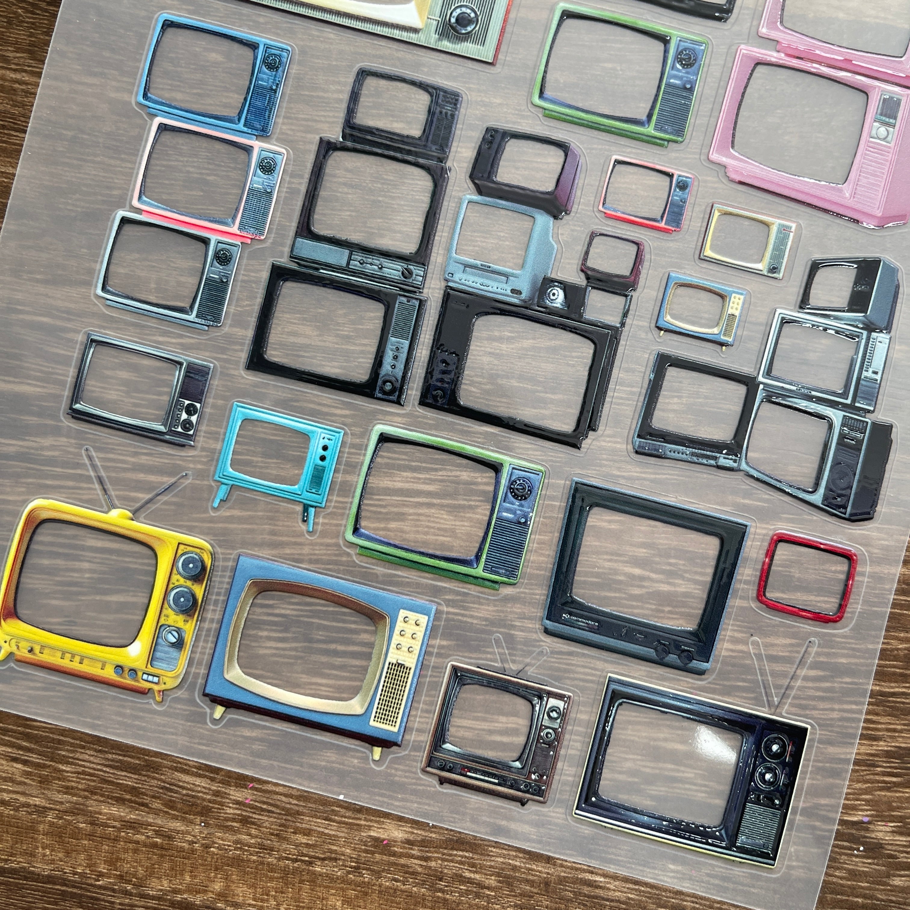 3D Television PET Stickers 1pcs