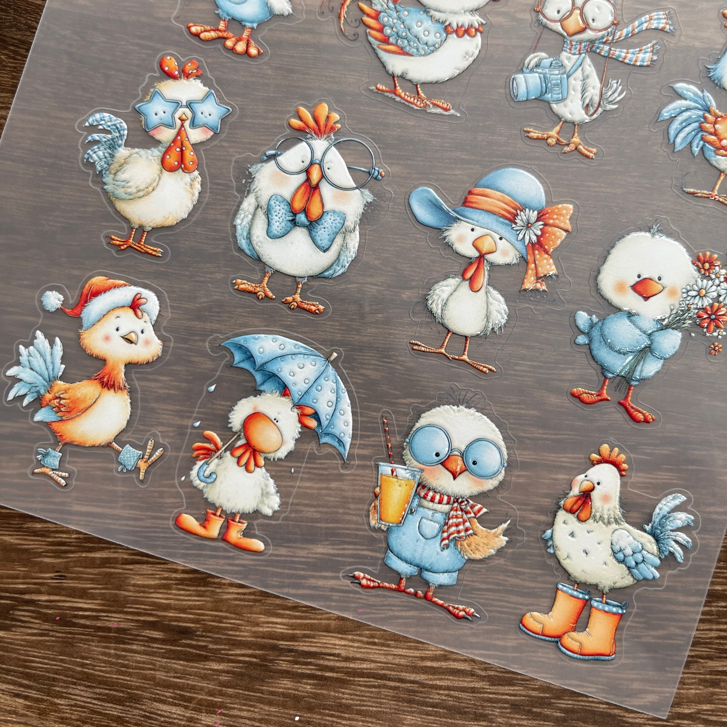 3D Cute Chick PET Stickers 1pcs