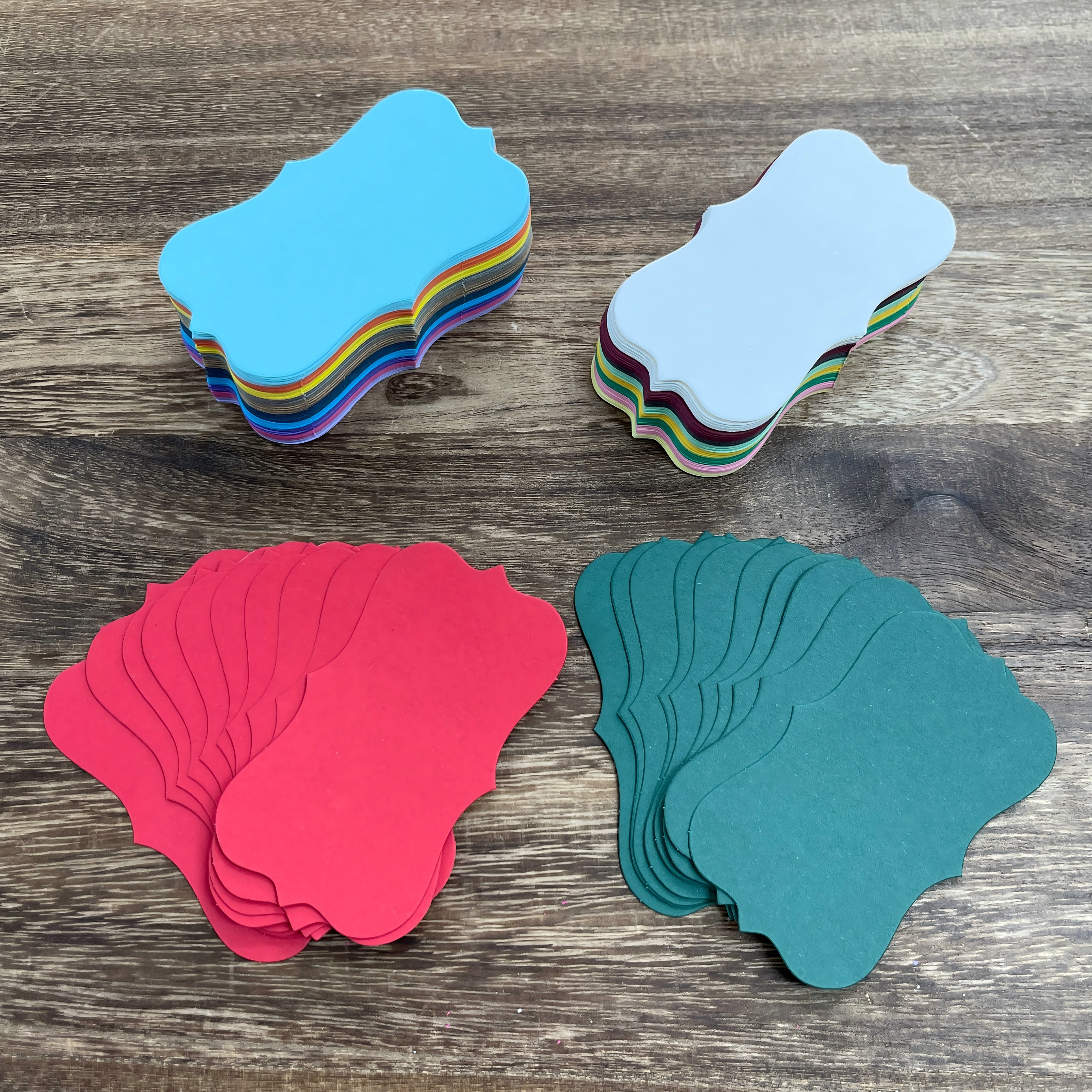 1201 Colorful wave card 200 pcs 1pack 5cm*9cm