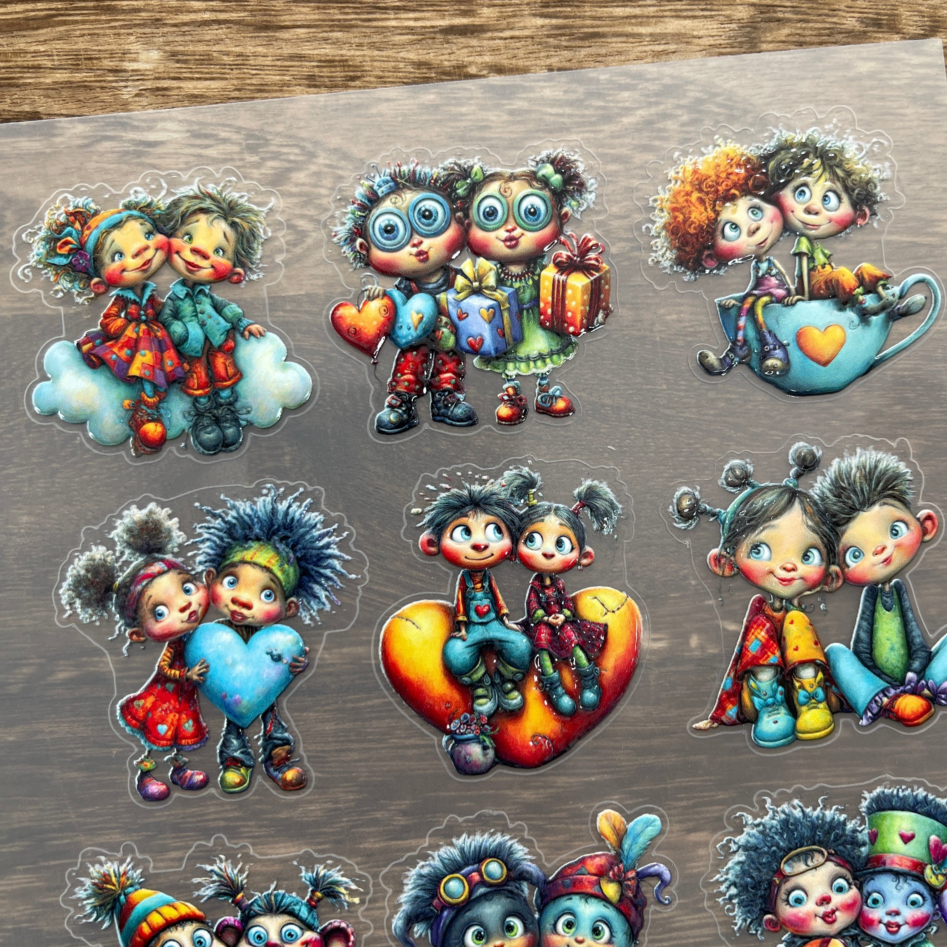 3D Cute child PET Sticker 1 Pcs