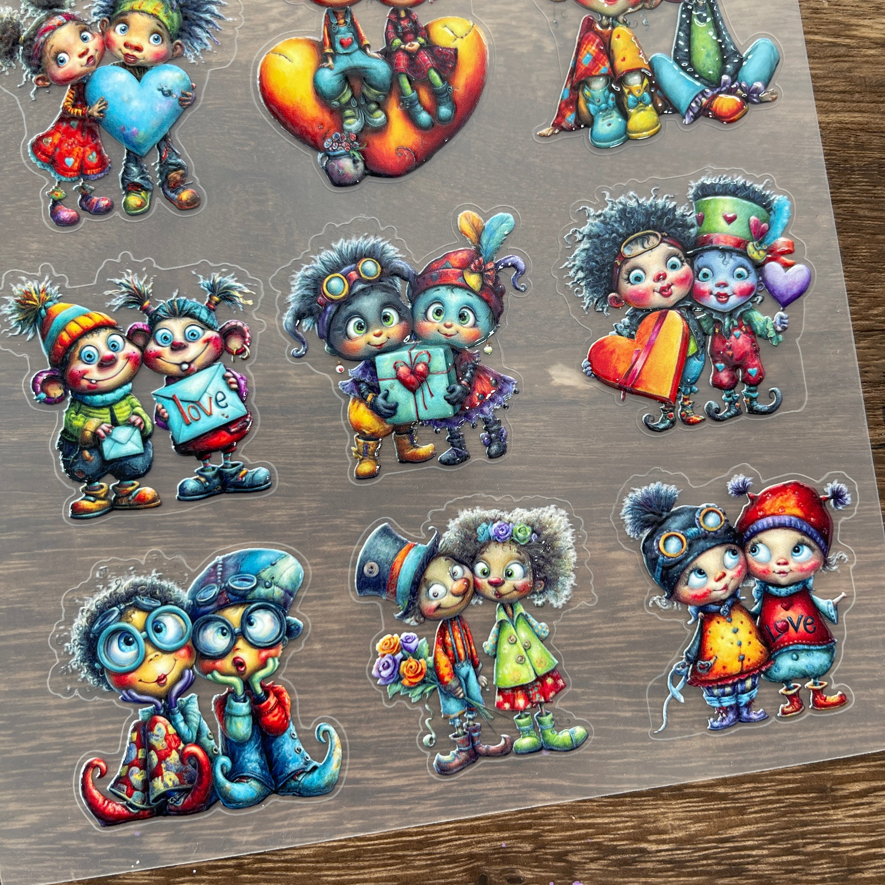 3D Cute child PET Sticker 1 Pcs