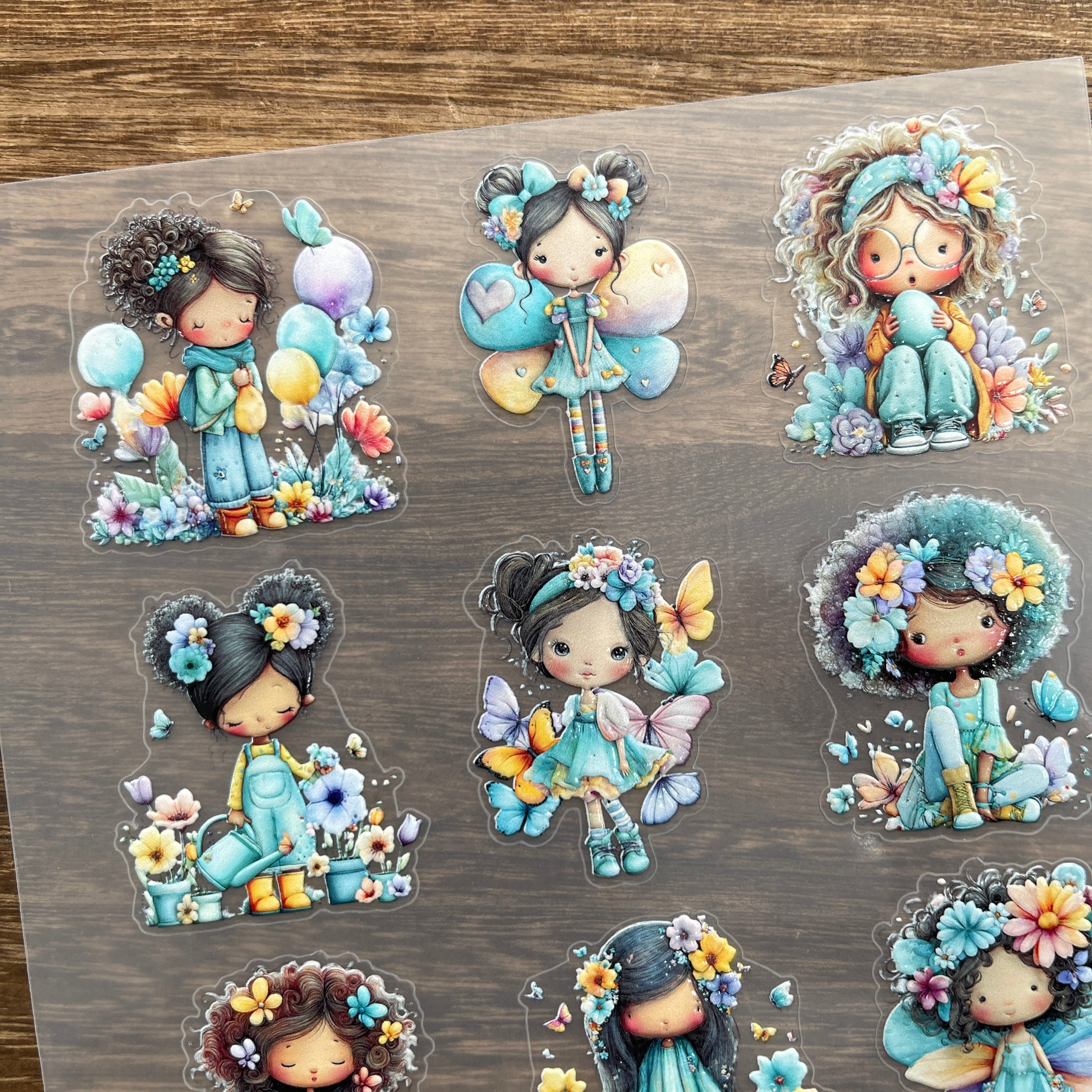 3D Garden elf PET Sticker 1 Pcs