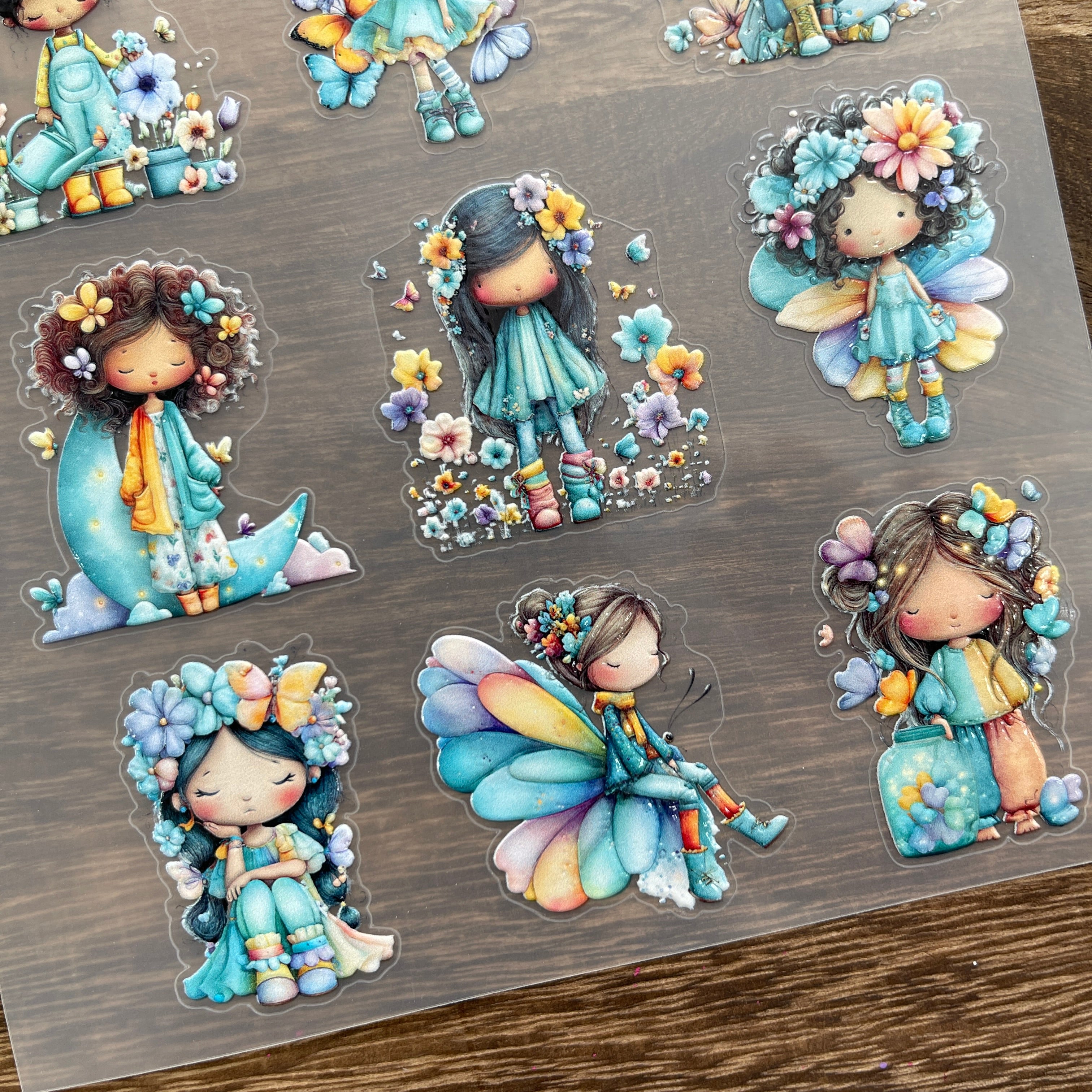 3D Garden elf PET Sticker 1 Pcs