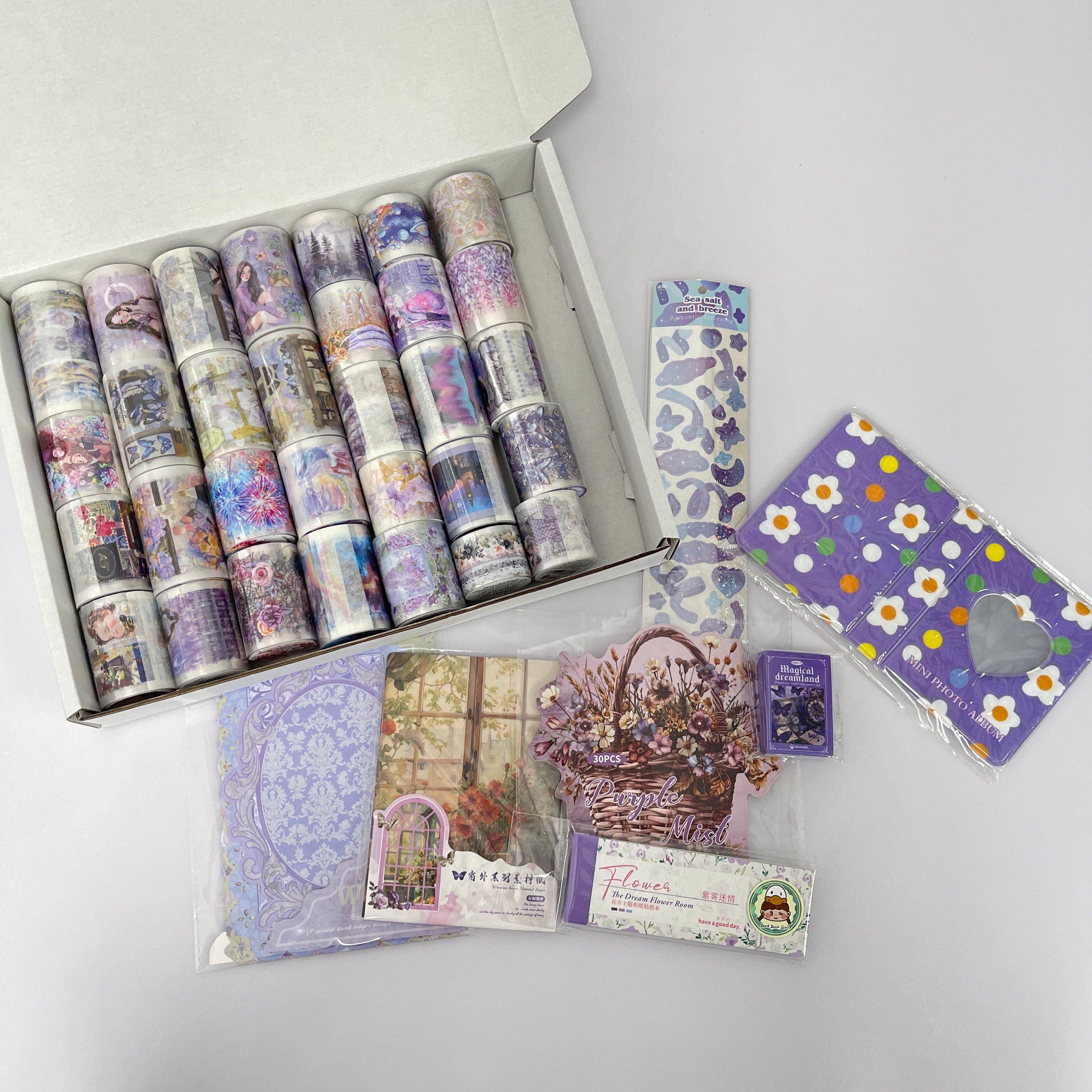 1211 B119 Purple journaling supplies mixed bundle