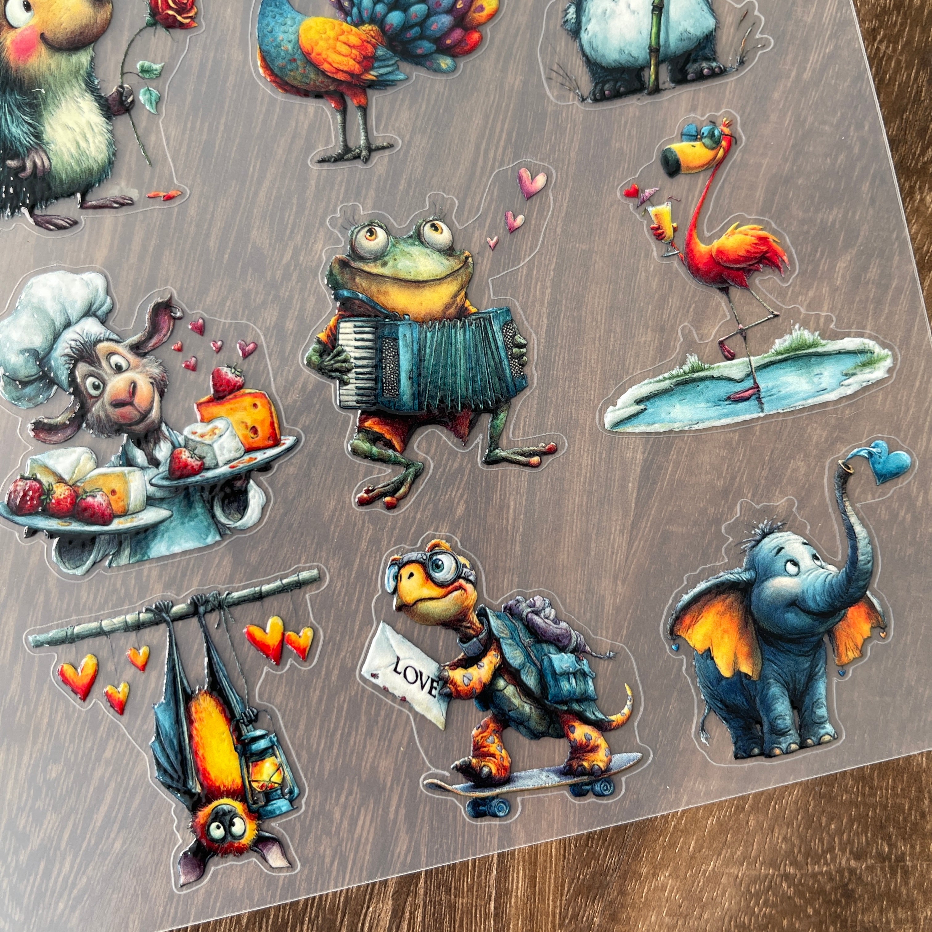 3D Cute little animals PET Sticker 1 Pcs