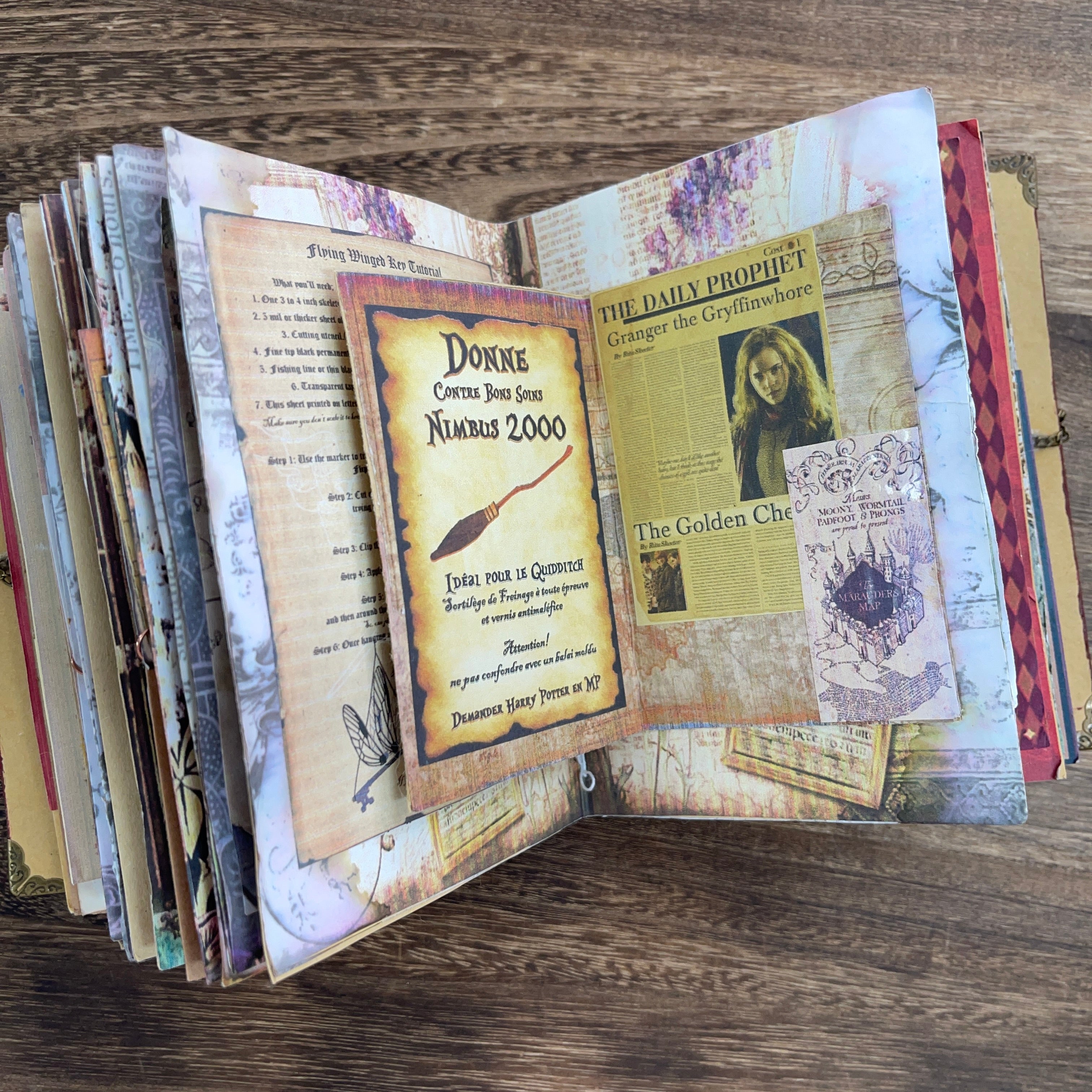 Gryffindor style handmade book