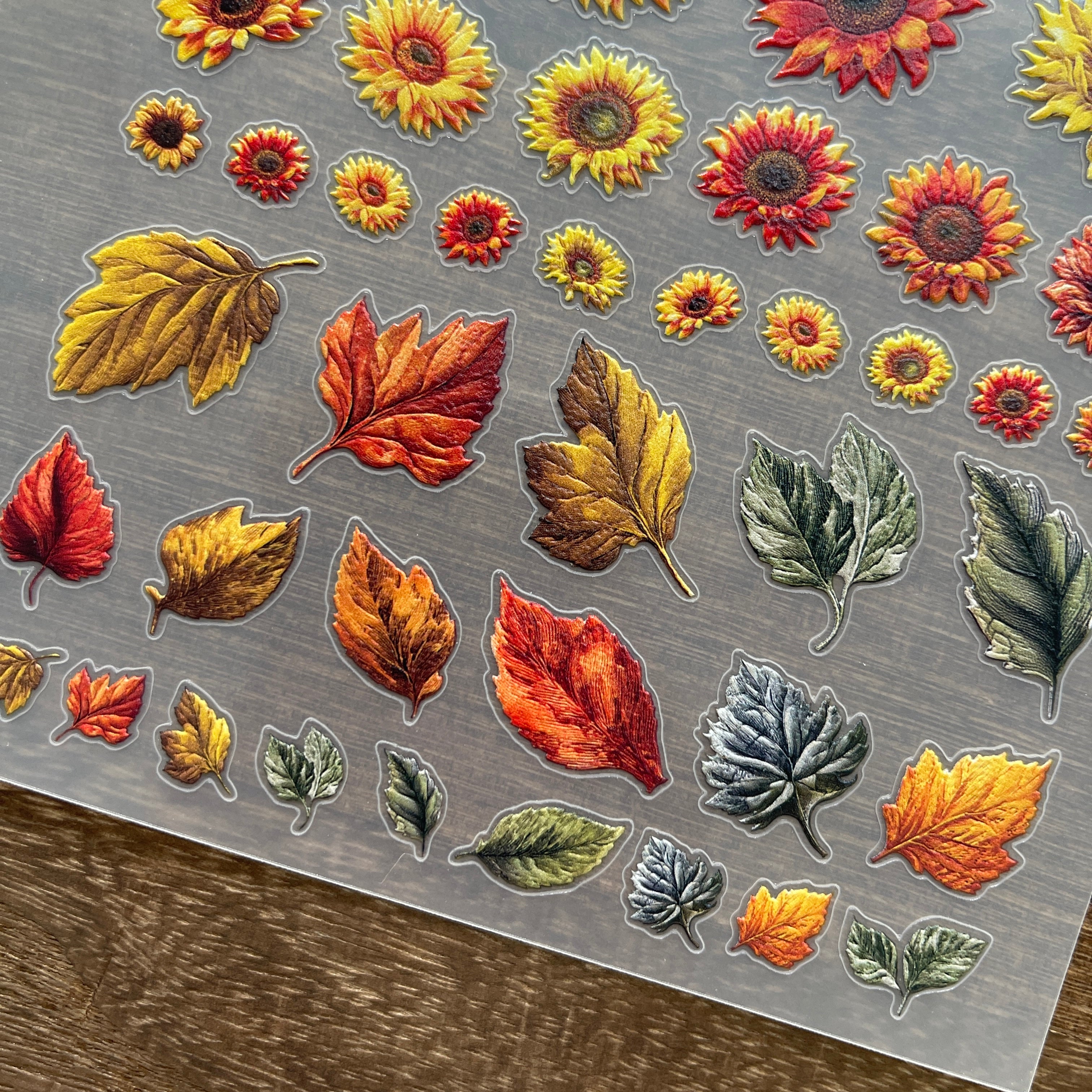 3D Sunflower PET Sticker 1 Pcs