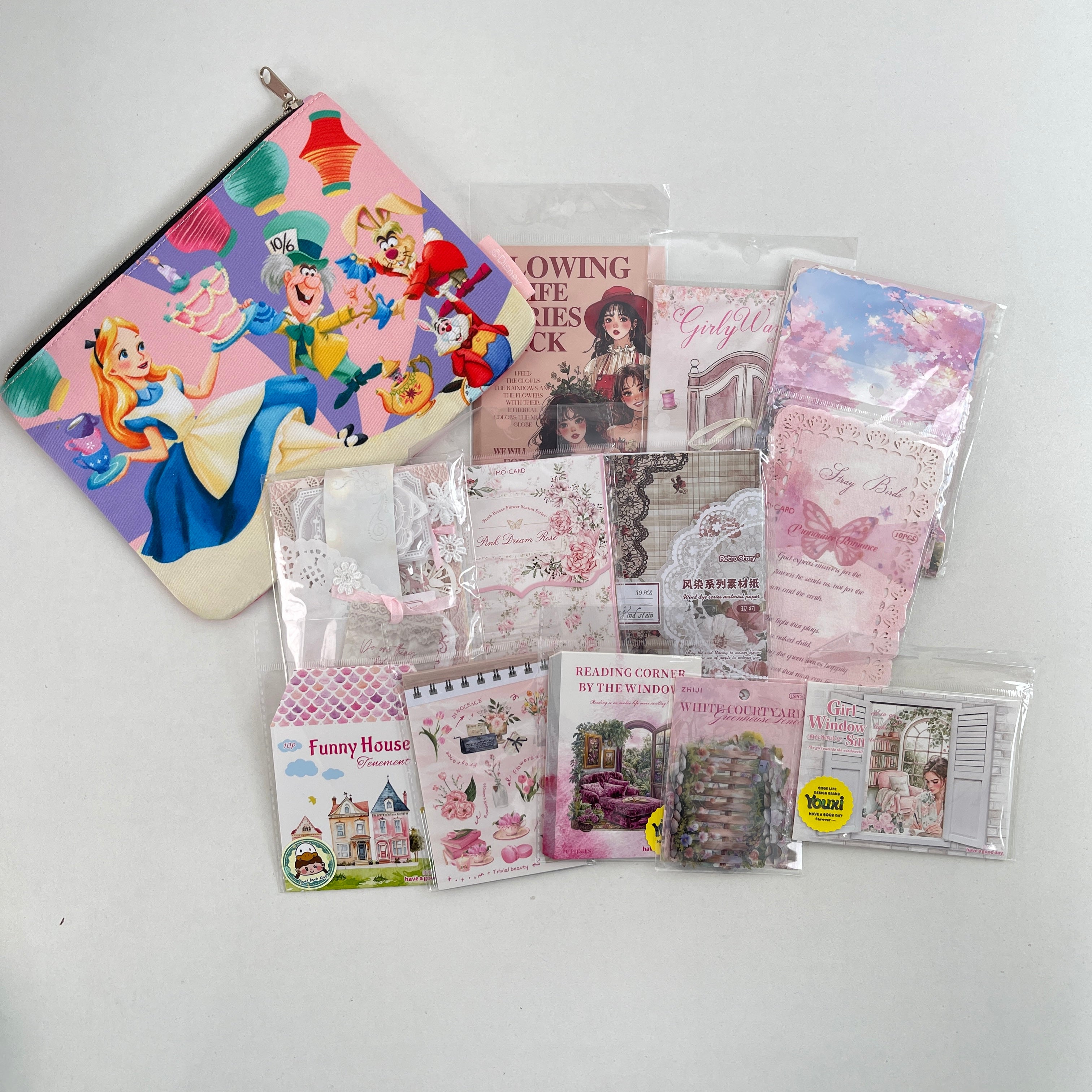 1220 B122 Pink journaling supplies mixed bundle