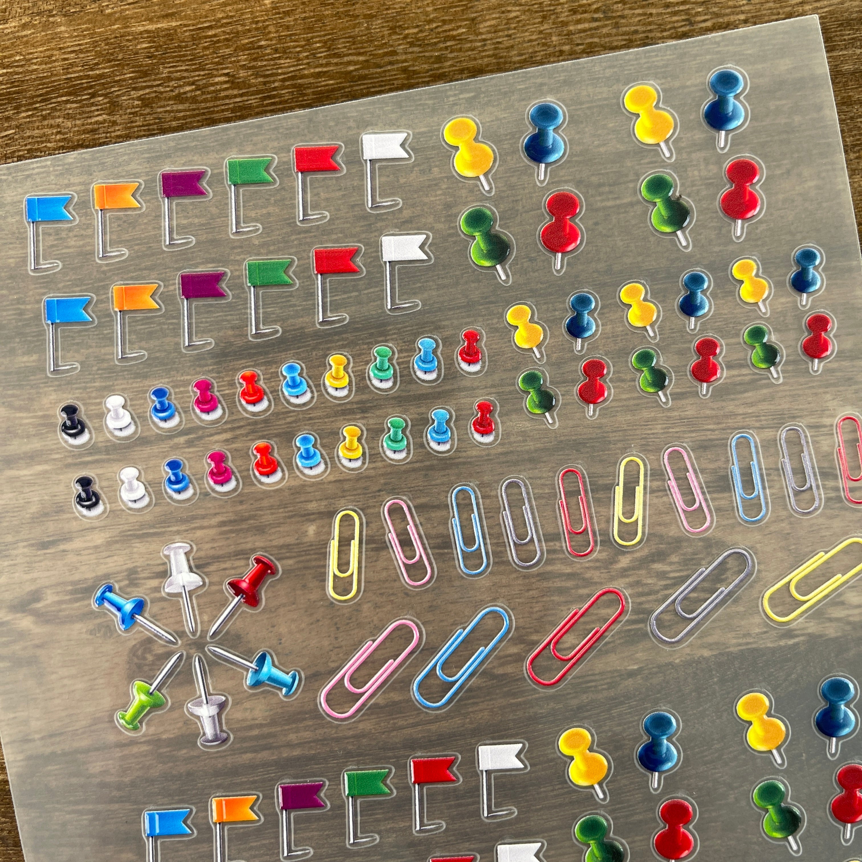 3D Paper clip PET Sticker 1 Pcs