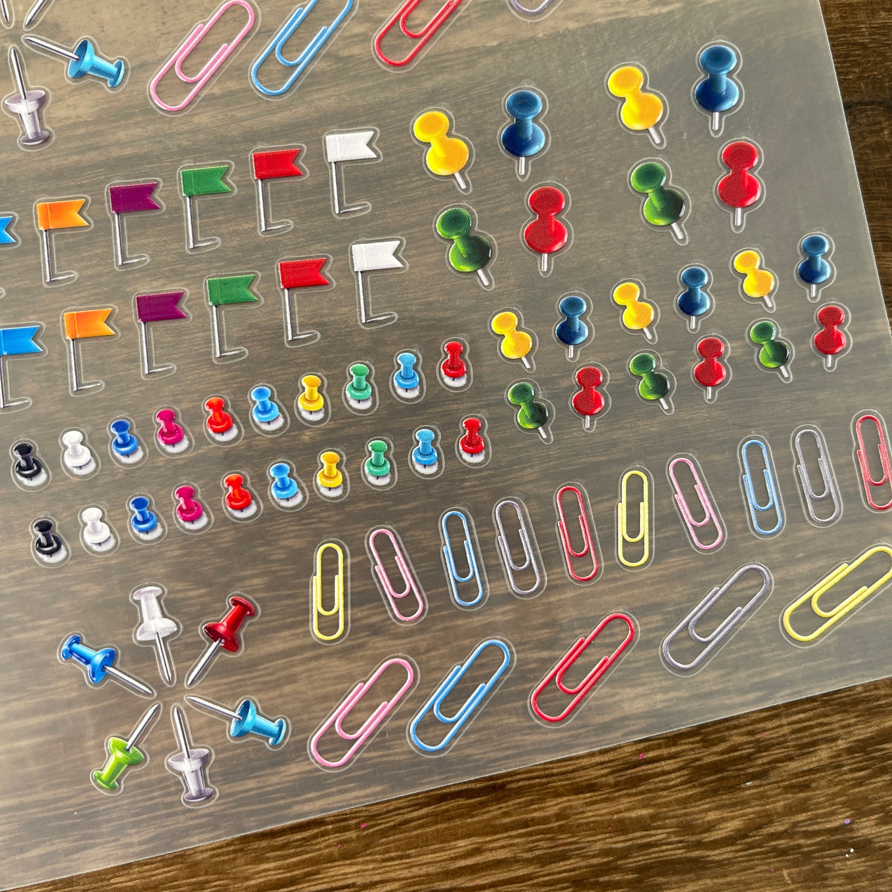 3D Paper clip PET Sticker 1 Pcs