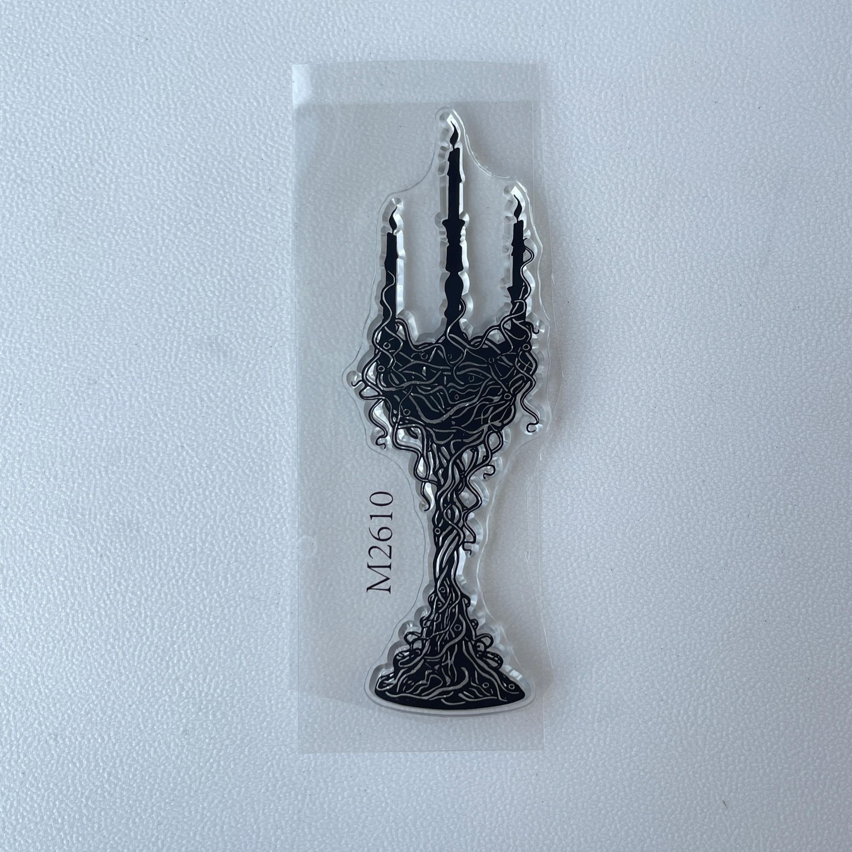 1229 Vines Candlestick Clear Stamp 4cm*11cm